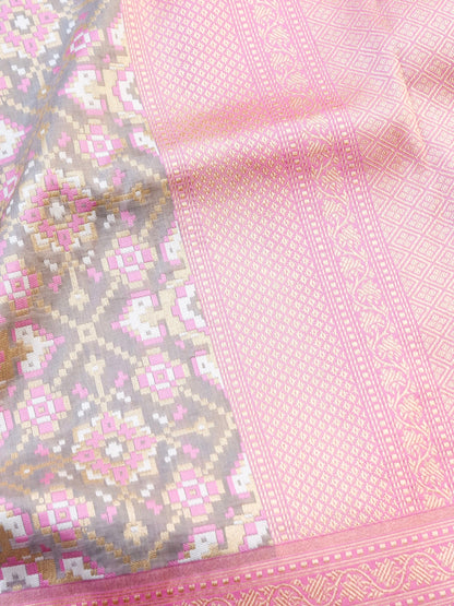 Handloom Banarasi Katan Silk Patola Dupatta - Khinkhwab