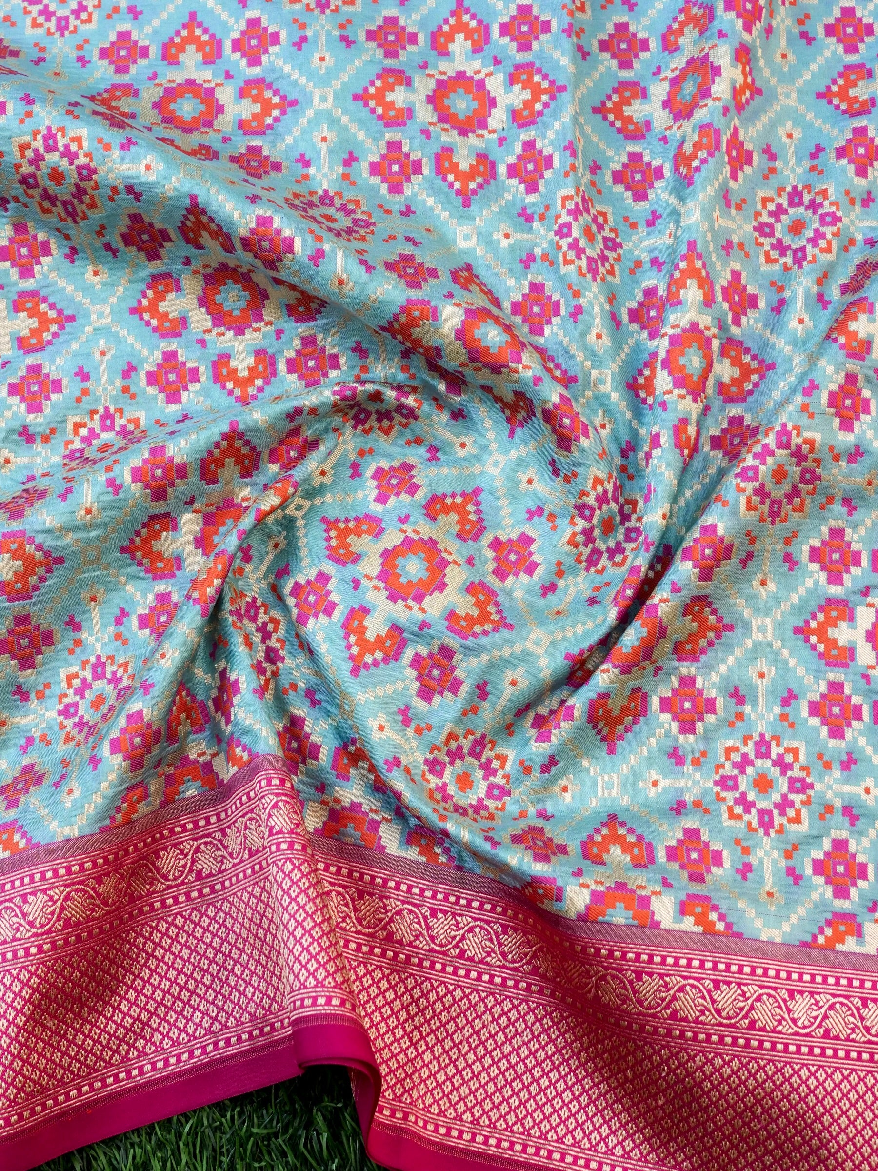 Handloom Banarasi Katan Silk Patola Dupatta - Khinkhwab