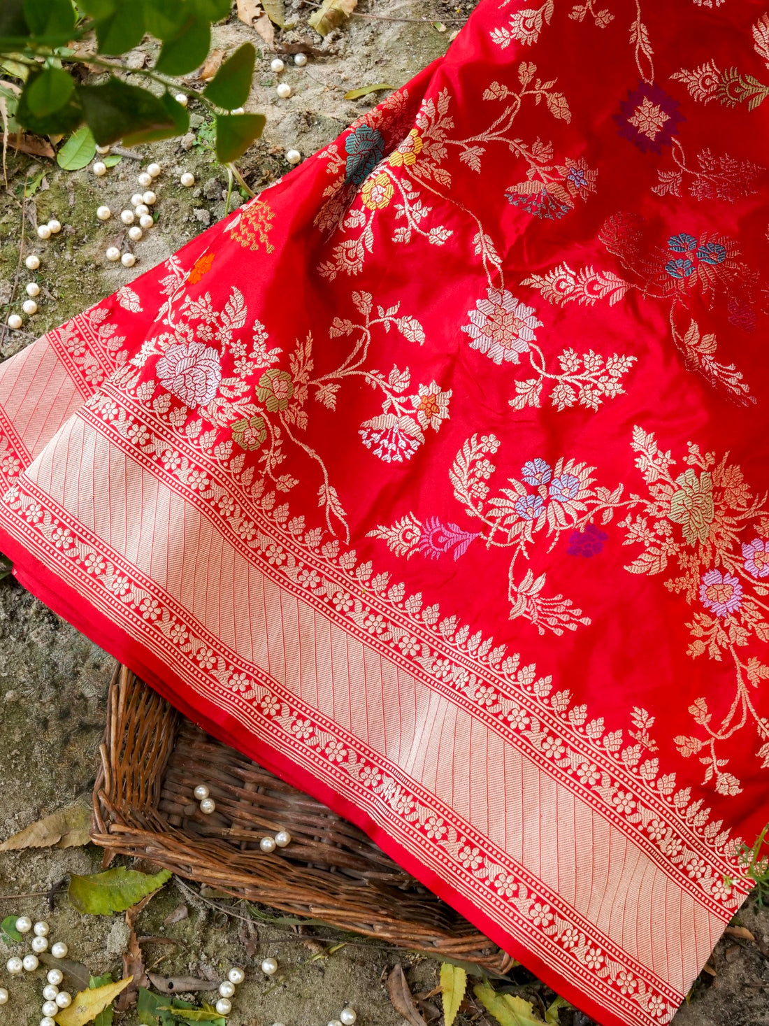 Handwoven Banarasi Katan Silk Kadwa Dupatta - Khinkhwab