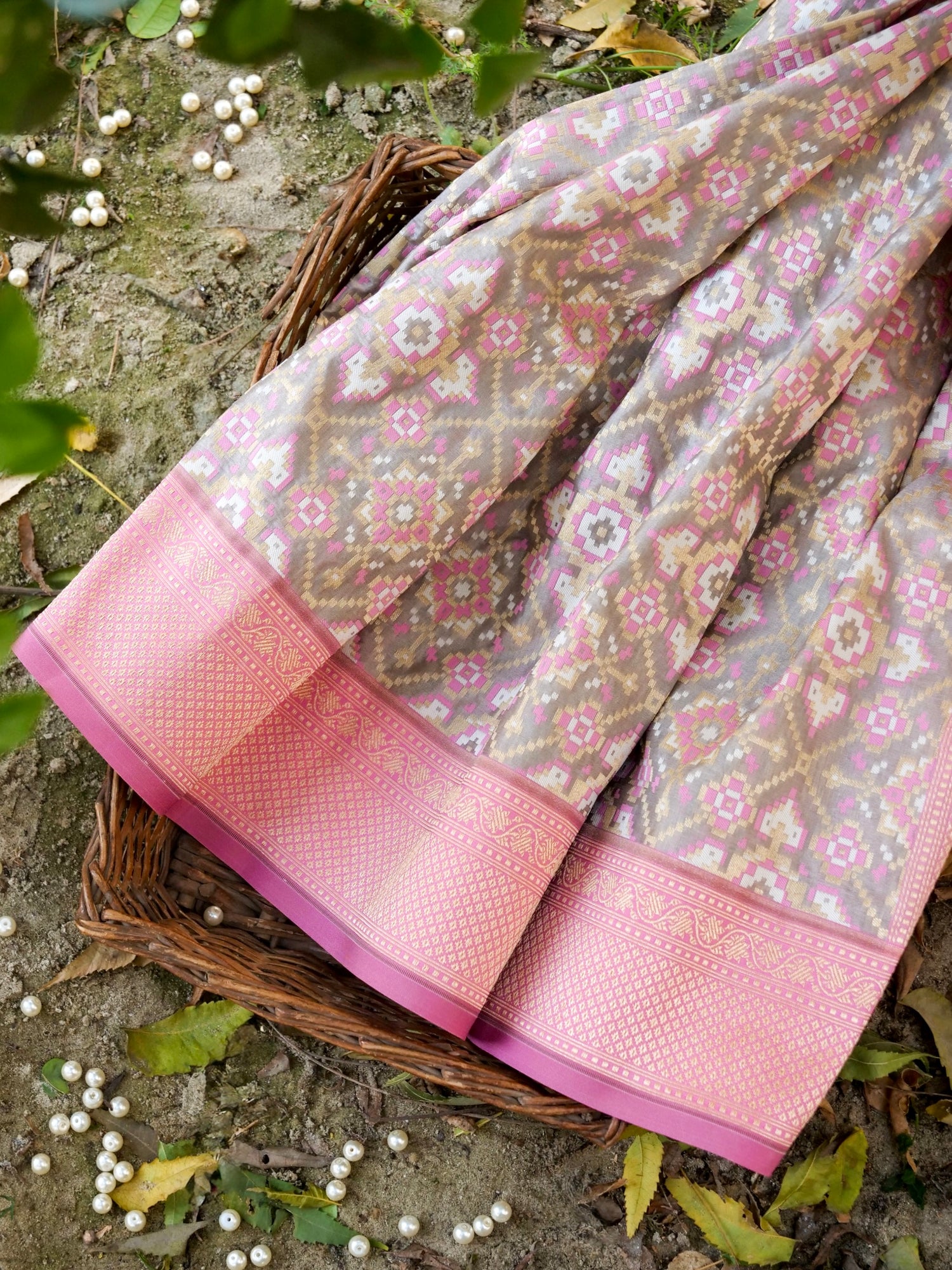 Handloom Banarasi Katan Silk Patola Dupatta - Khinkhwab