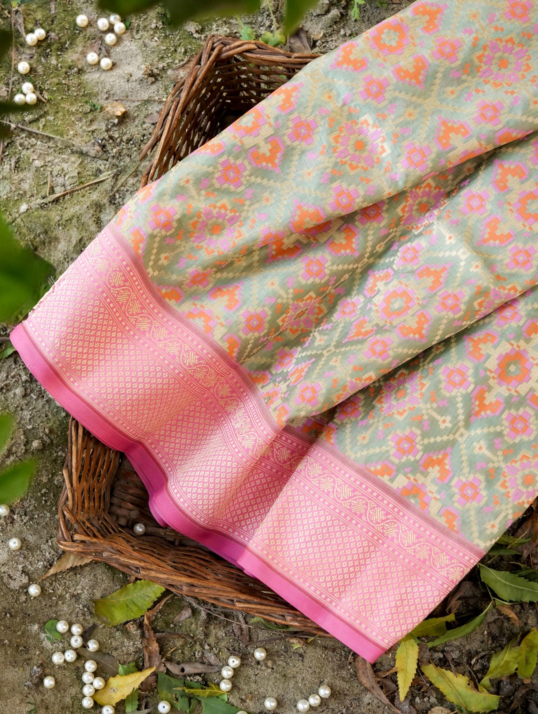 Handloom Banarasi Katan Silk Patola Dupatta - Khinkhwab