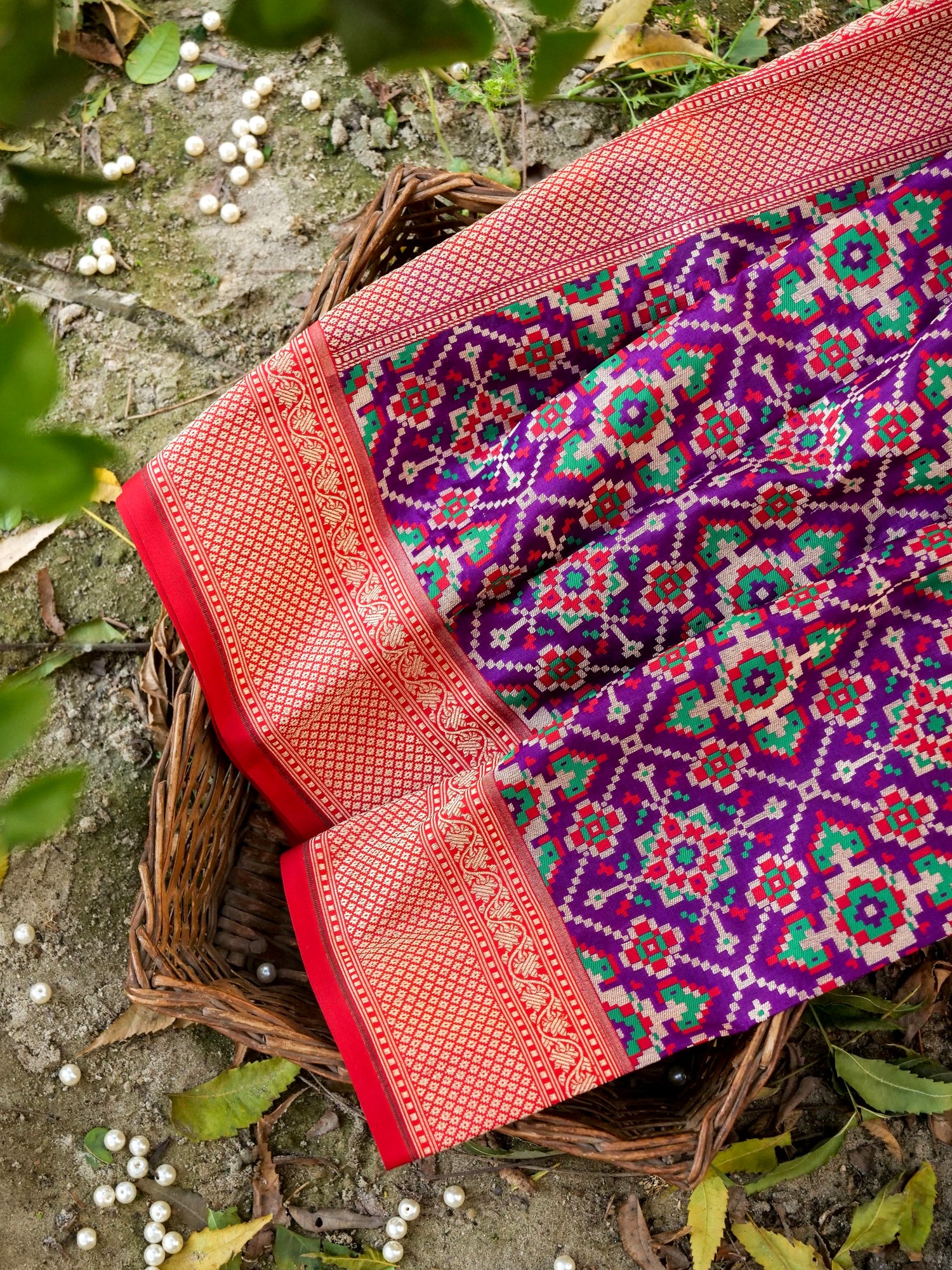 Handloom Banarasi Katan Silk Patola Dupatta - Khinkhwab