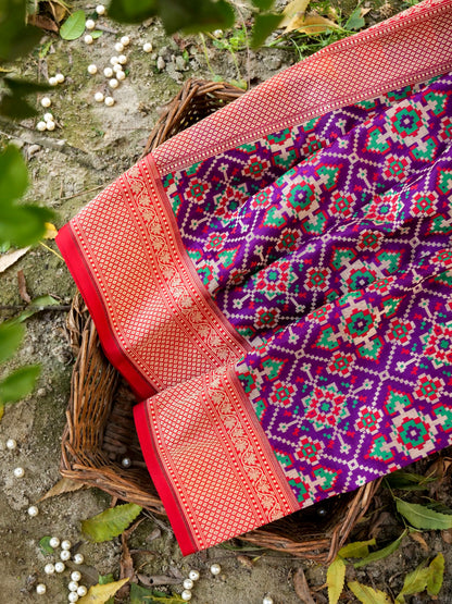 Handloom Banarasi Katan Silk Patola Dupatta - Khinkhwab