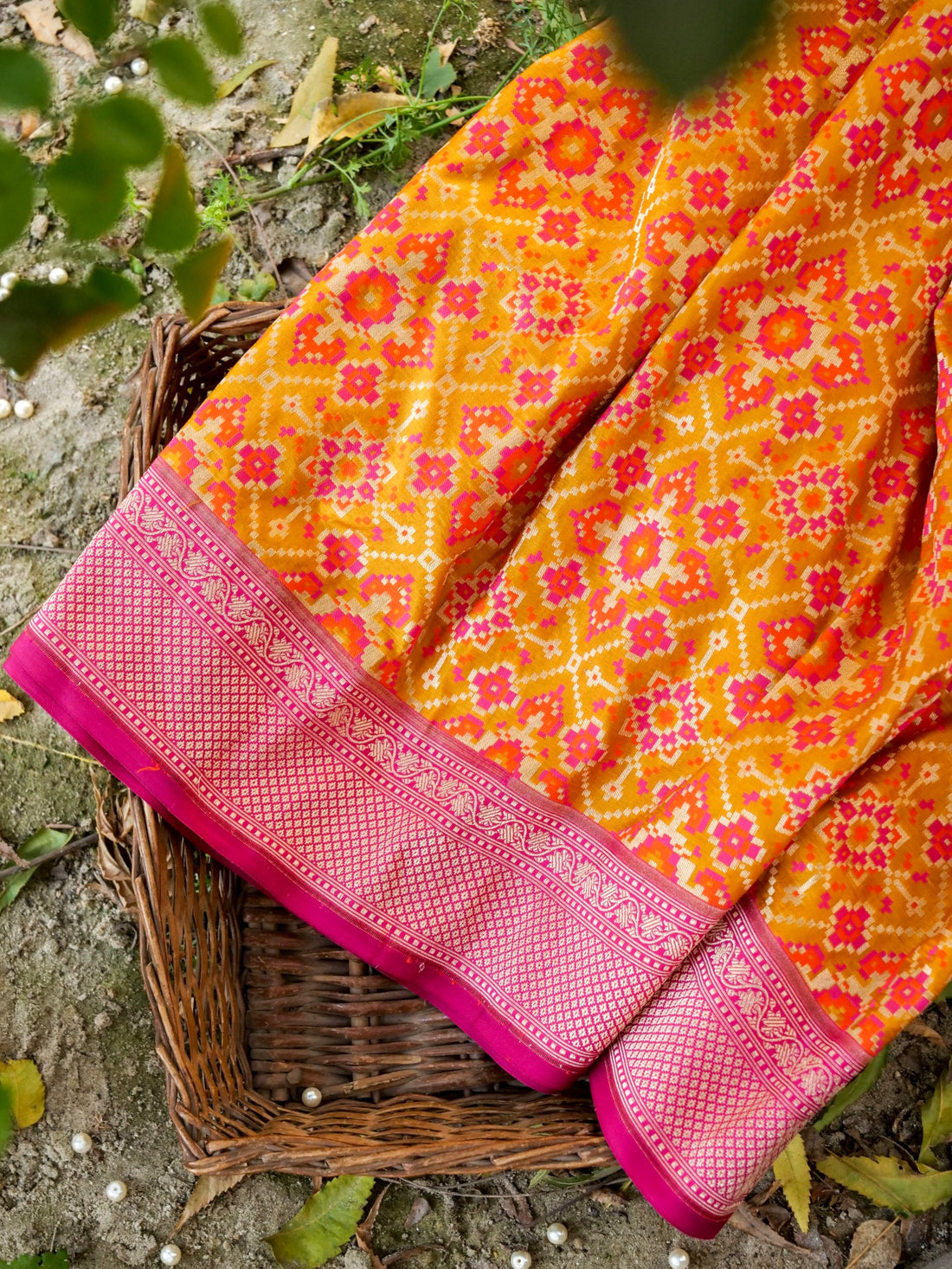 Handloom Banarasi Katan Silk Patola Dupatta - Khinkhwab