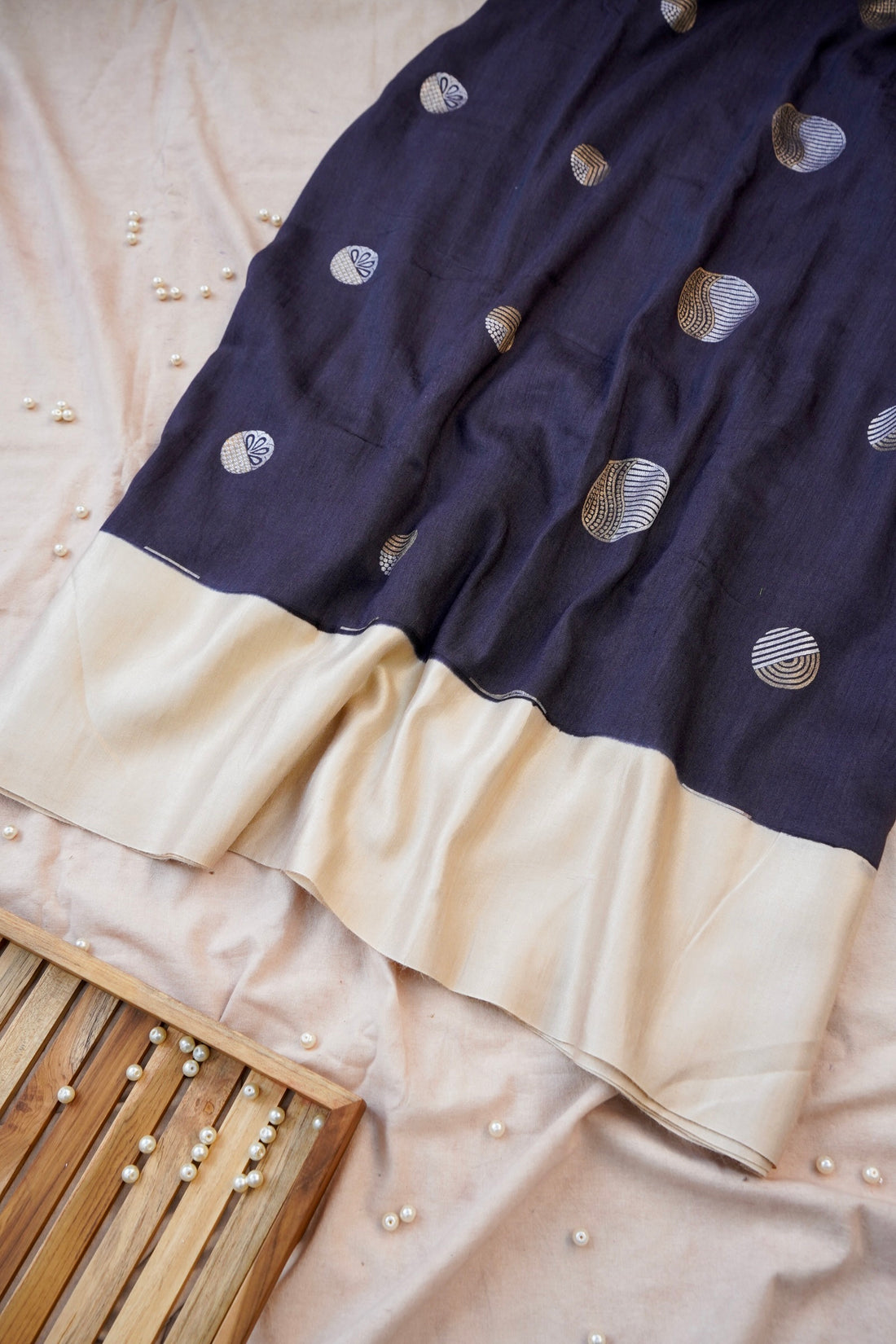 Pure Moonga Silk Handloom Banarasi Saree with Satin Border