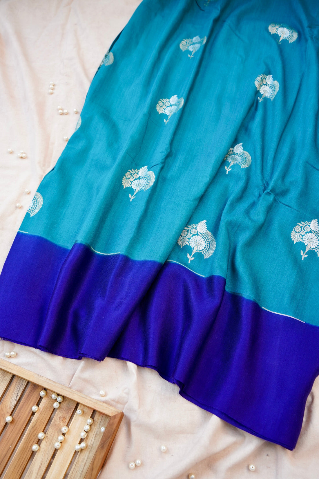 Pure Moonga Silk Handloom Banarasi Saree with Satin Border