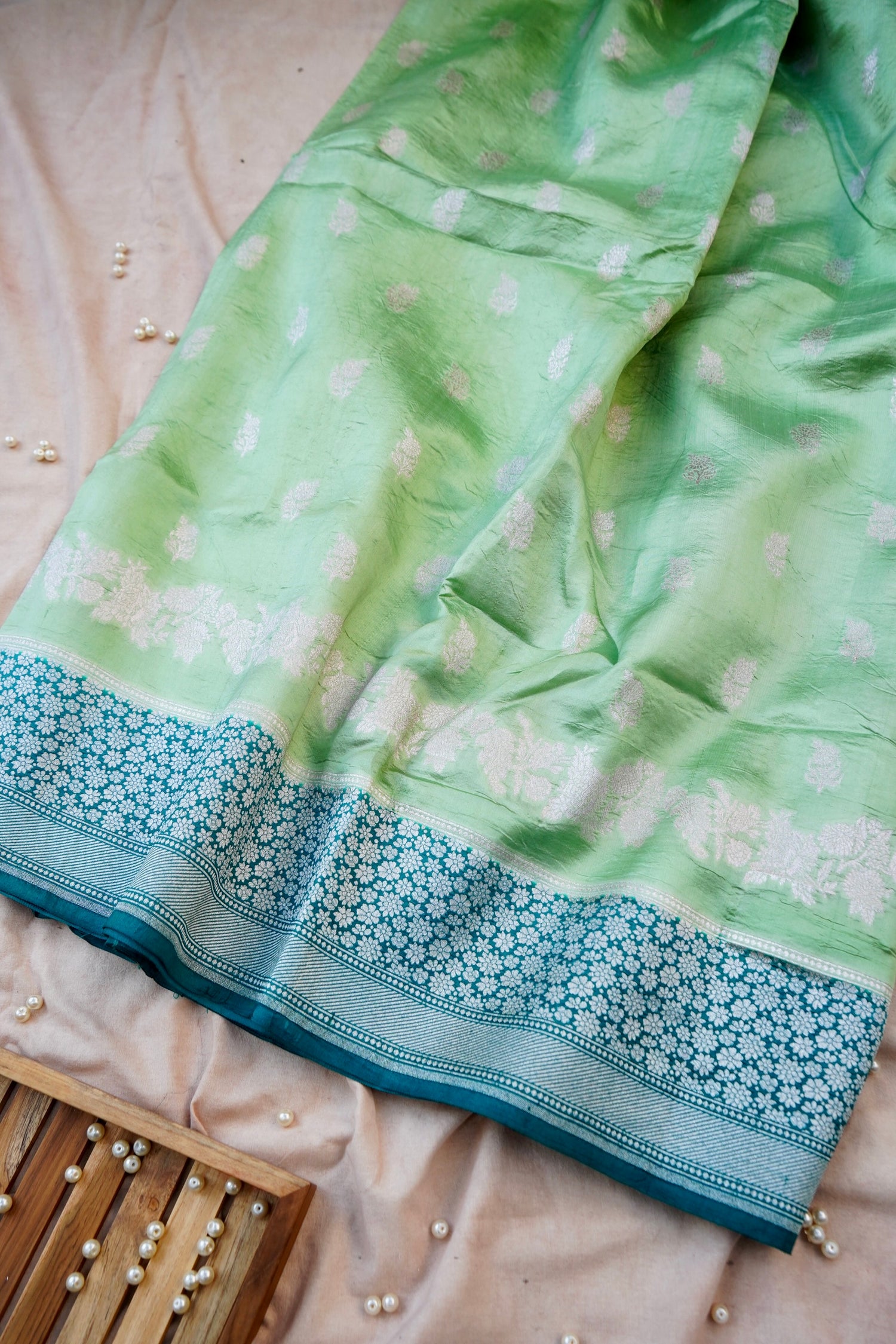 Pure Moonga Silk Handloom Banarasi Saree