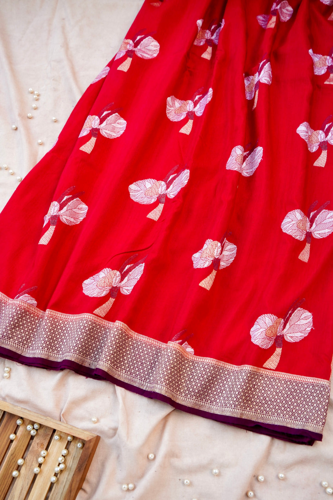 Pure Moonga Silk Handloom Banarasi Saree with Tilfi