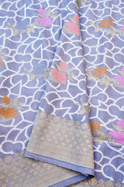 Pure Moonga Silk Handloom Banarasi Saree with Tilfi