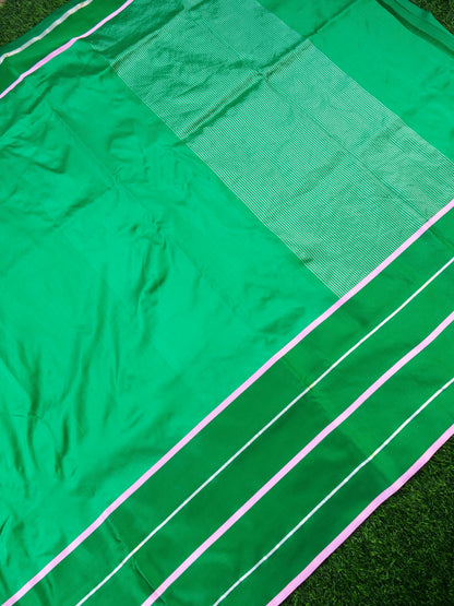 Handwoven Pure Mashru Silk Banarasi Saree - Khinkhwab