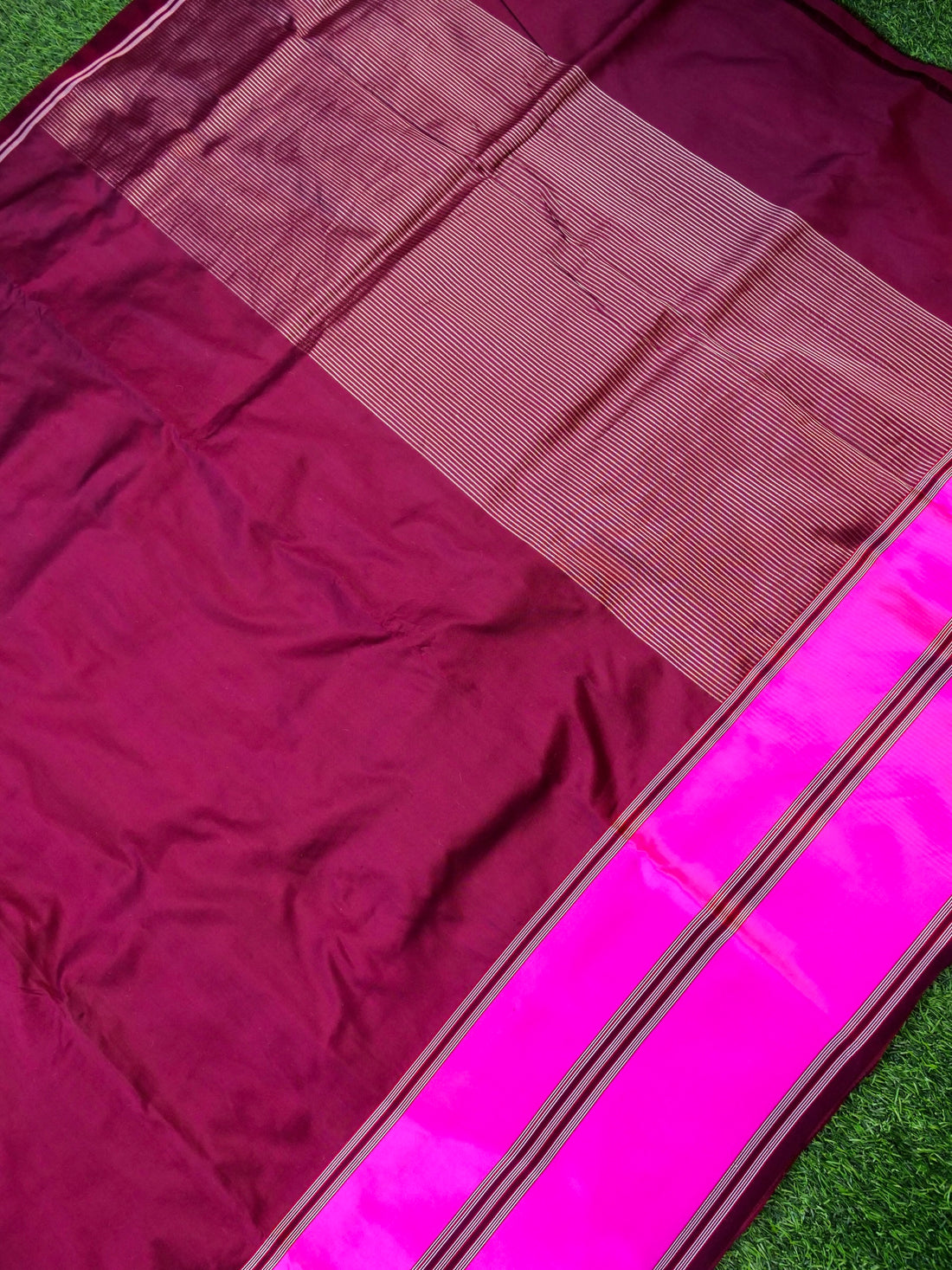 Handwoven Pure Mashru Silk Banarasi Saree - Khinkhwab