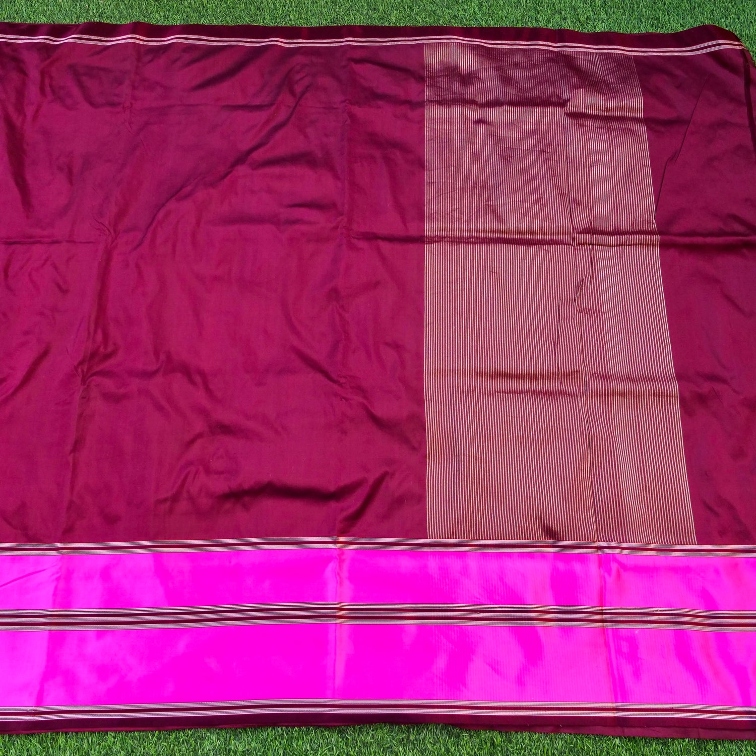 Handwoven Pure Mashru Silk Banarasi Saree - Khinkhwab