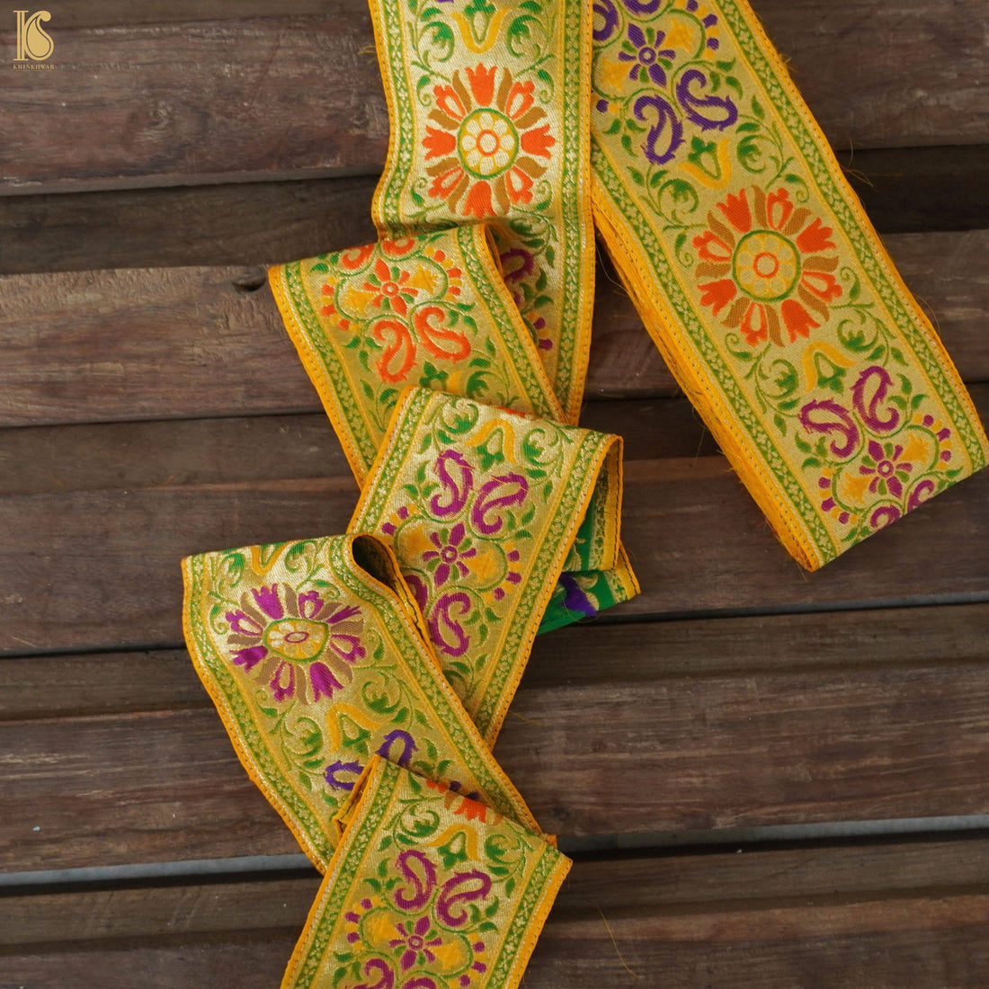 Banarasi Semi Silk Floral Border