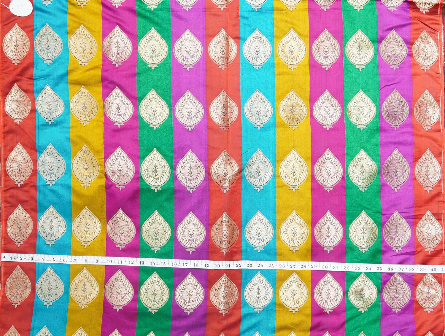 Multicolor Banarasi Semi Silk Border Fabric