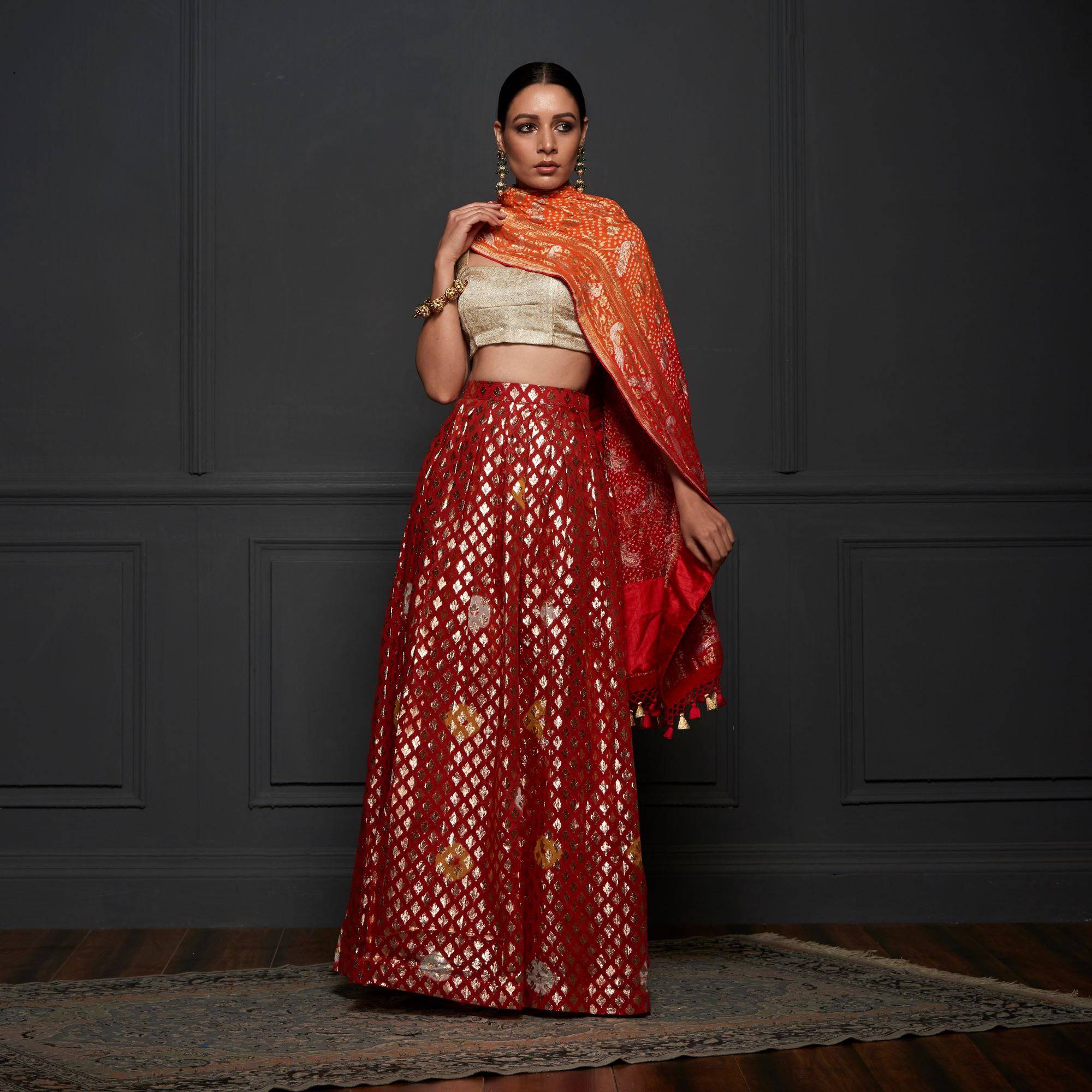 Party Wear Stitched Banarasi Silk Lehenga Choli, 2.5m at Rs 1400 in Surat