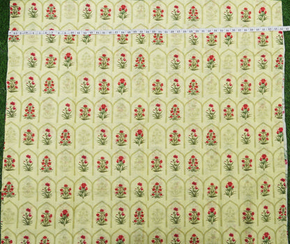 Pure Chanderi Silk Print Fabric