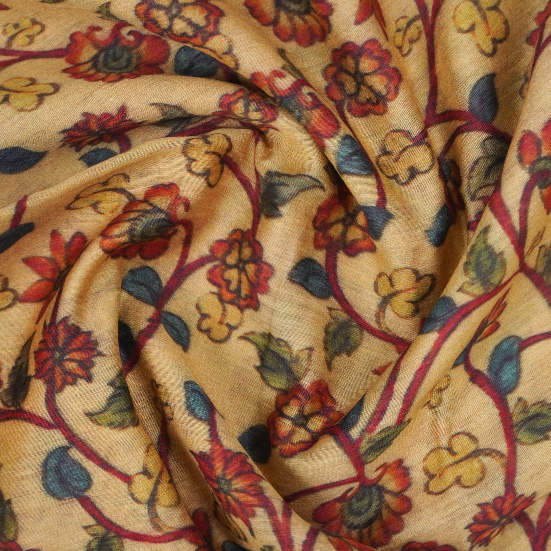 Pure Moonga Silk Print Fabric