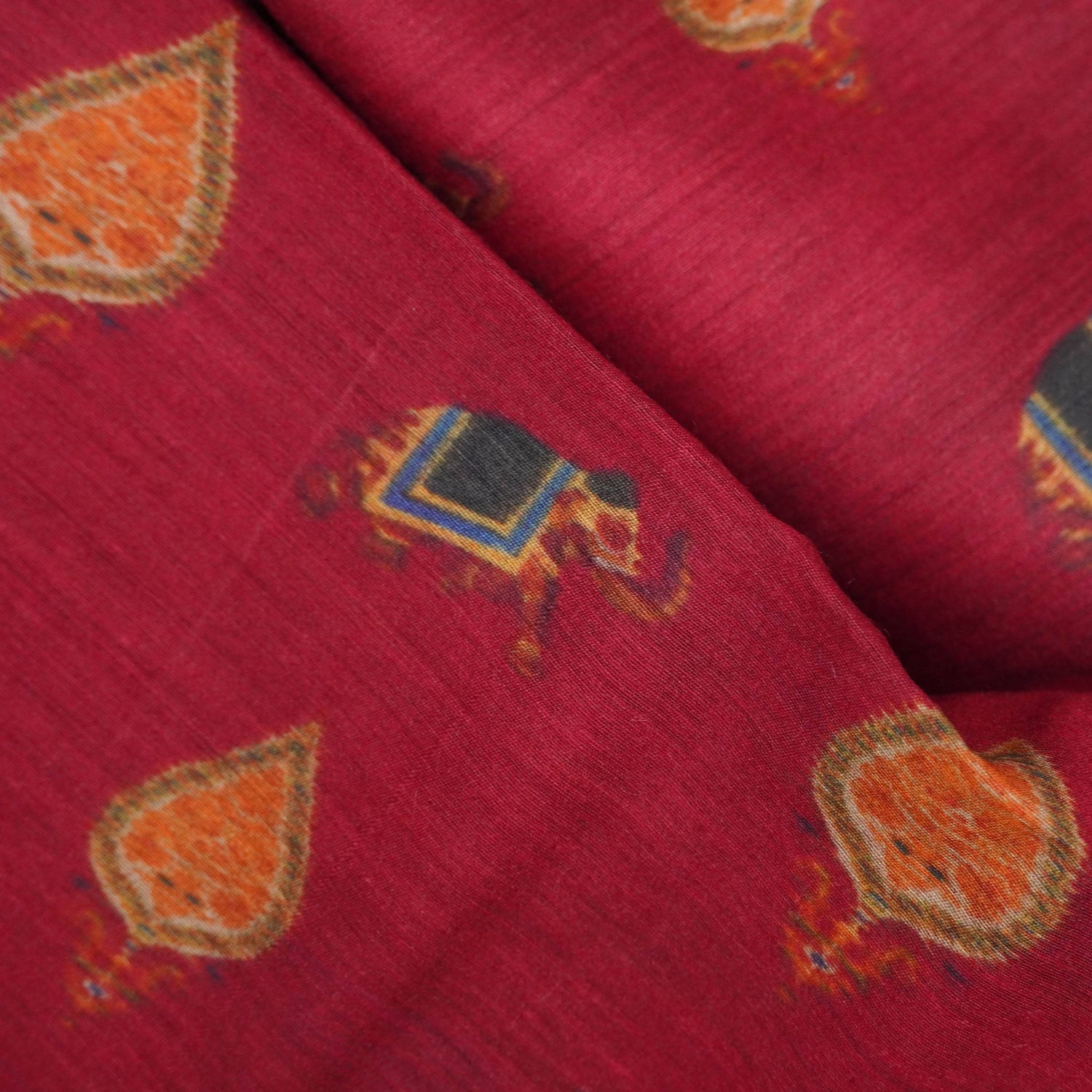 Pure Moonga Silk Print Fabric