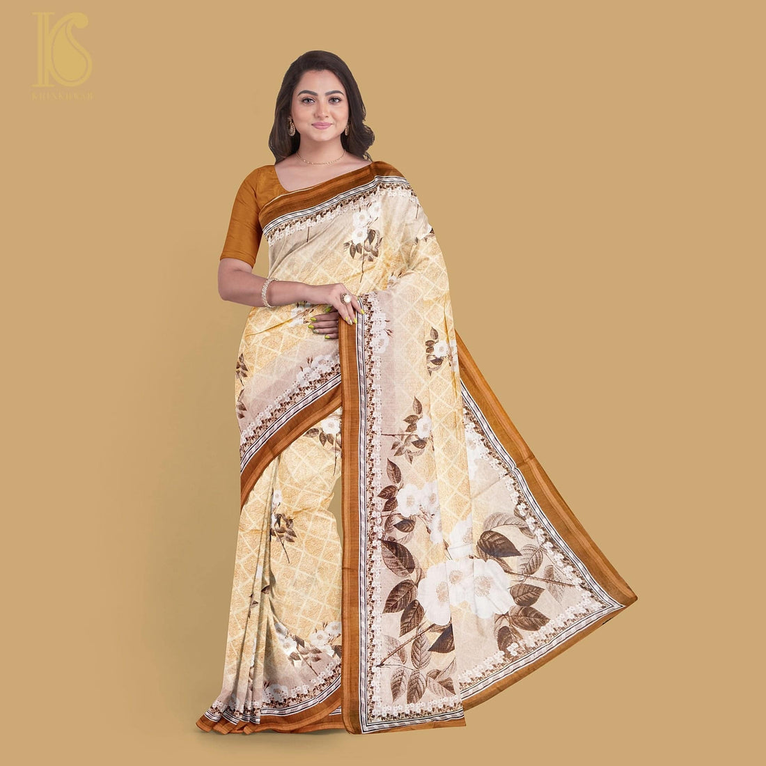 Cotton Floral Print Saree