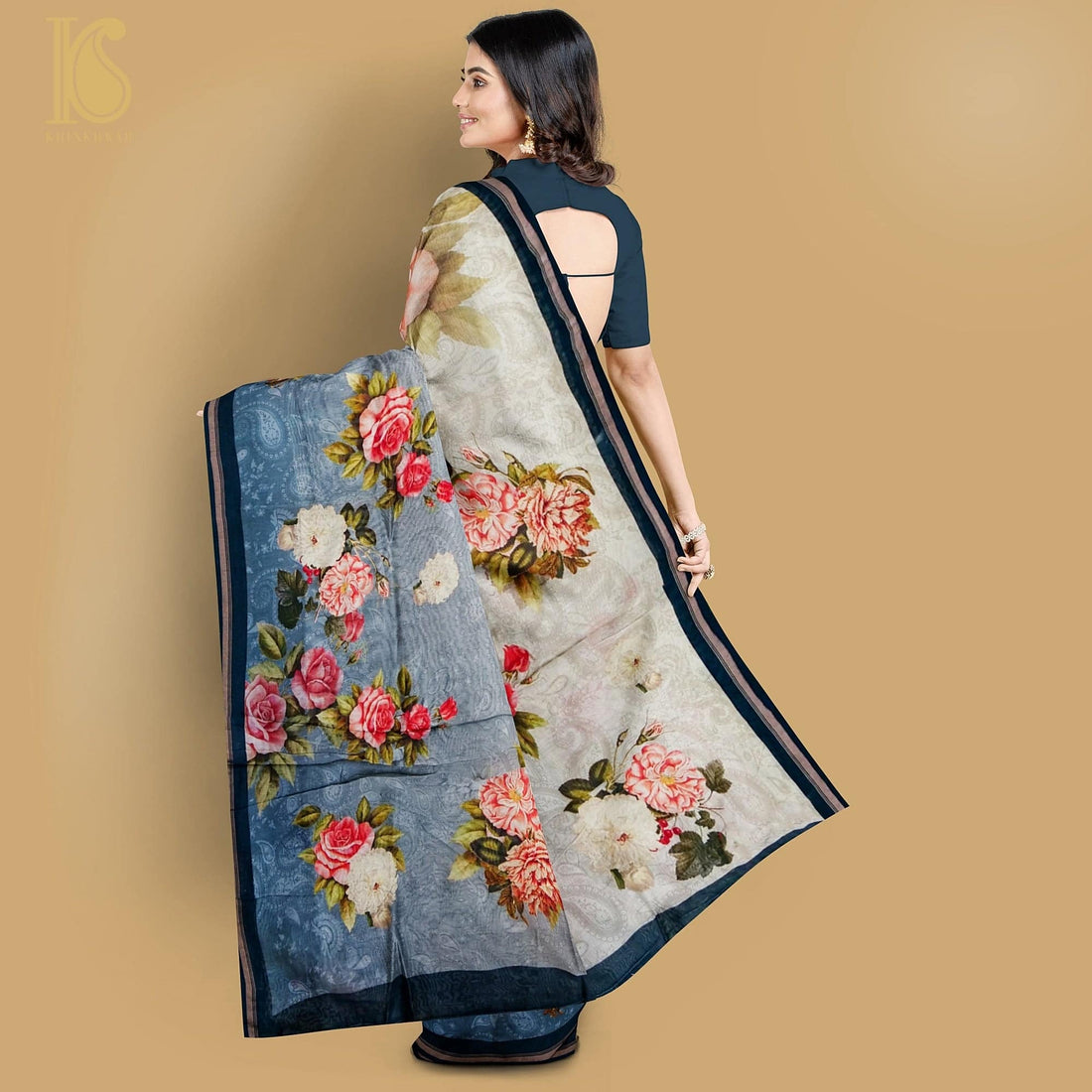 Cotton Floral Print Saree