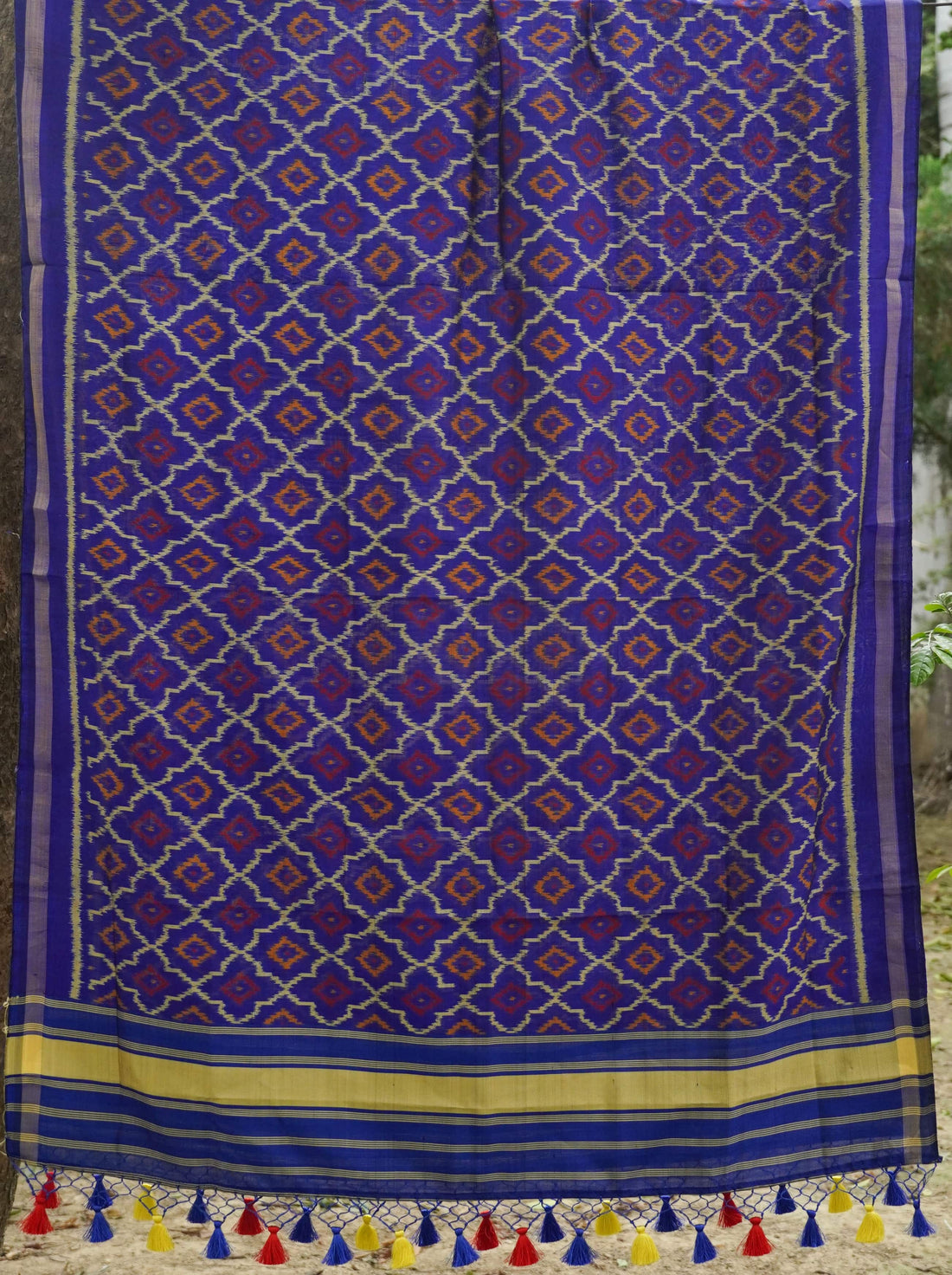 Blue Pure Silk Handloom Dupatta