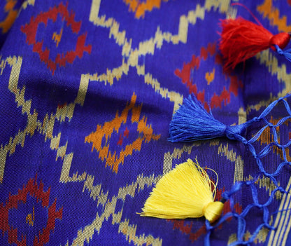Blue Pure Silk Handloom Dupatta