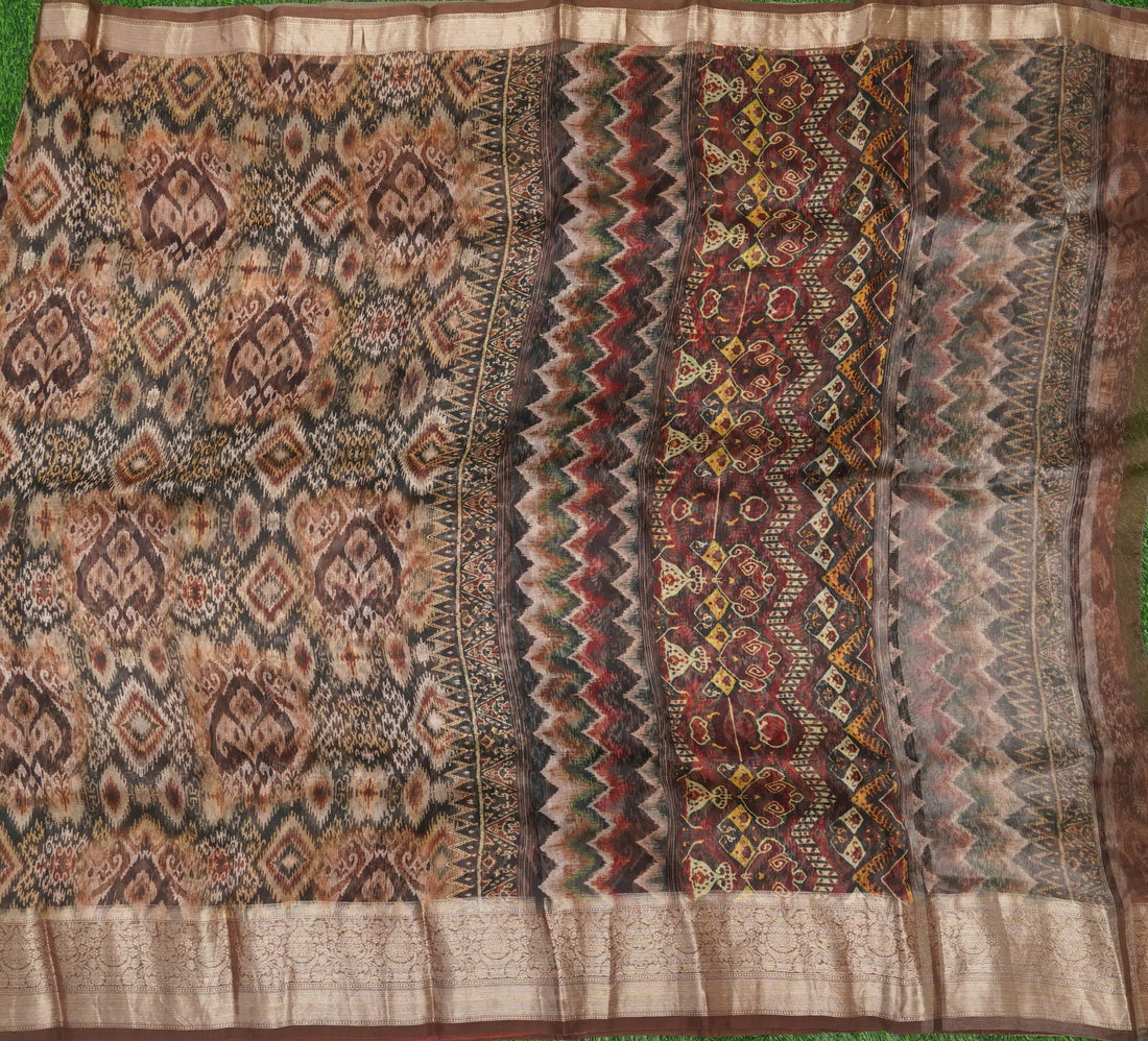 Organza Silk Print Saree