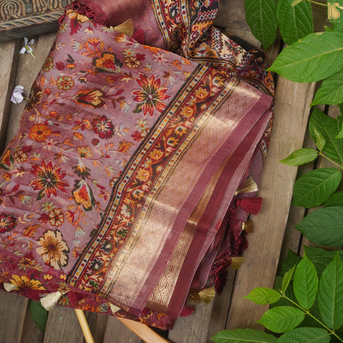 Organza Silk Print Saree