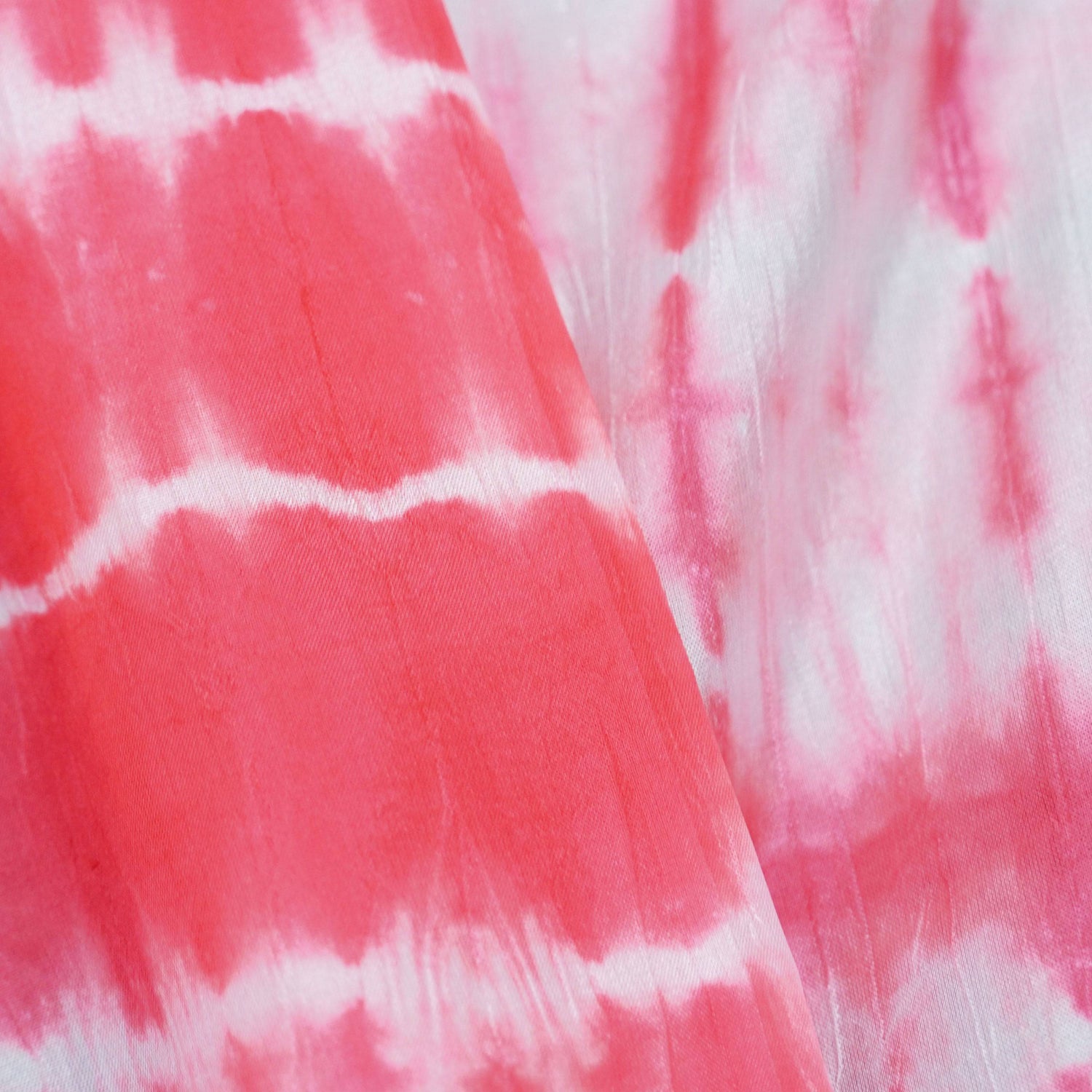 Pink Pure Silk Shibori Fabric