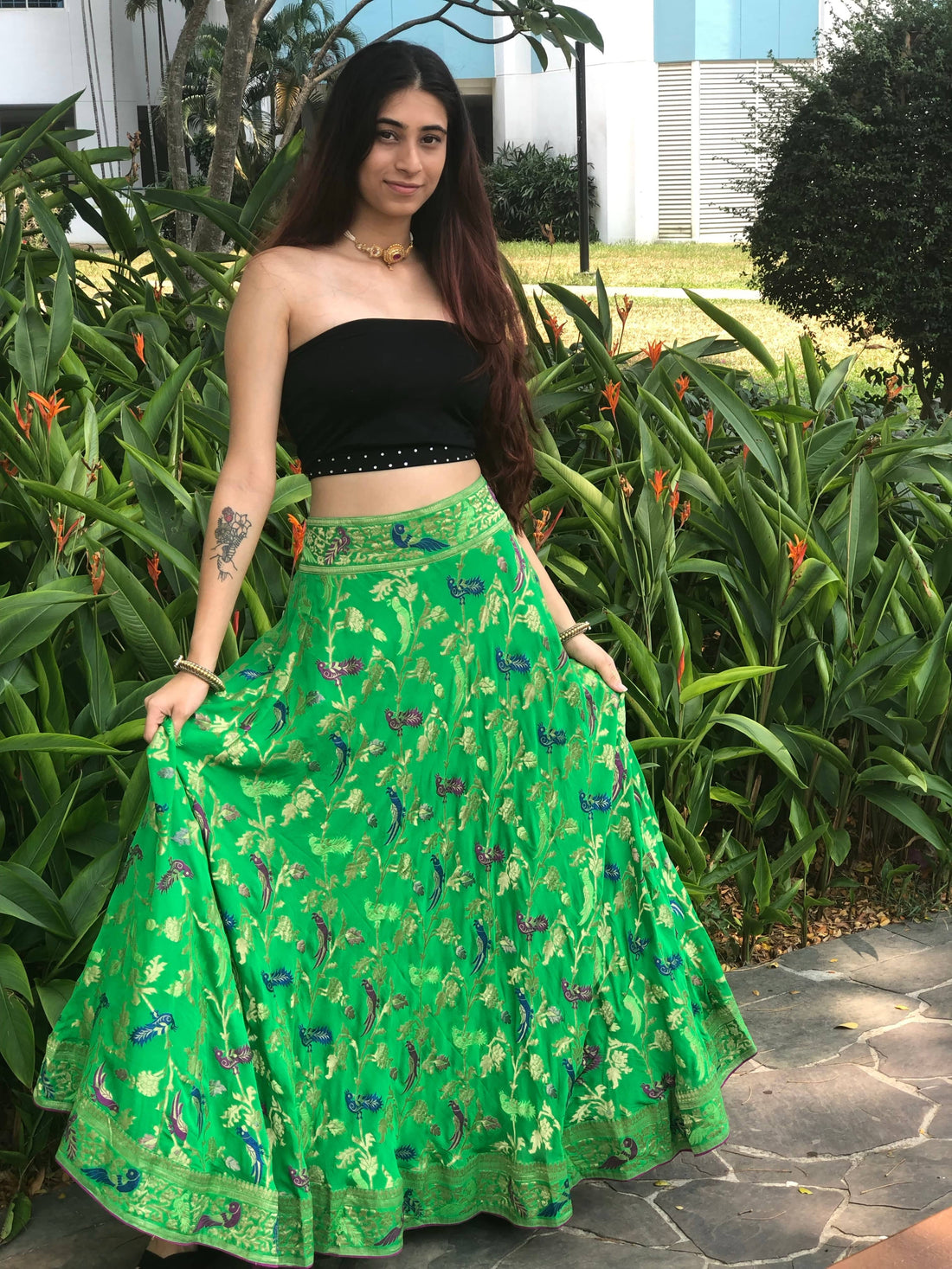 Banarasi Georgette Stitched Lehenga