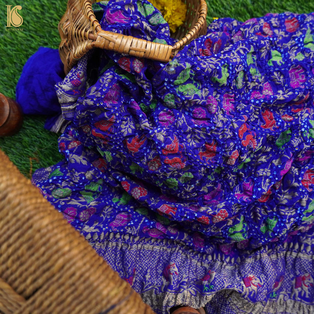 Banarasi Bandhani Pure Georgette Shikargah Dupatta