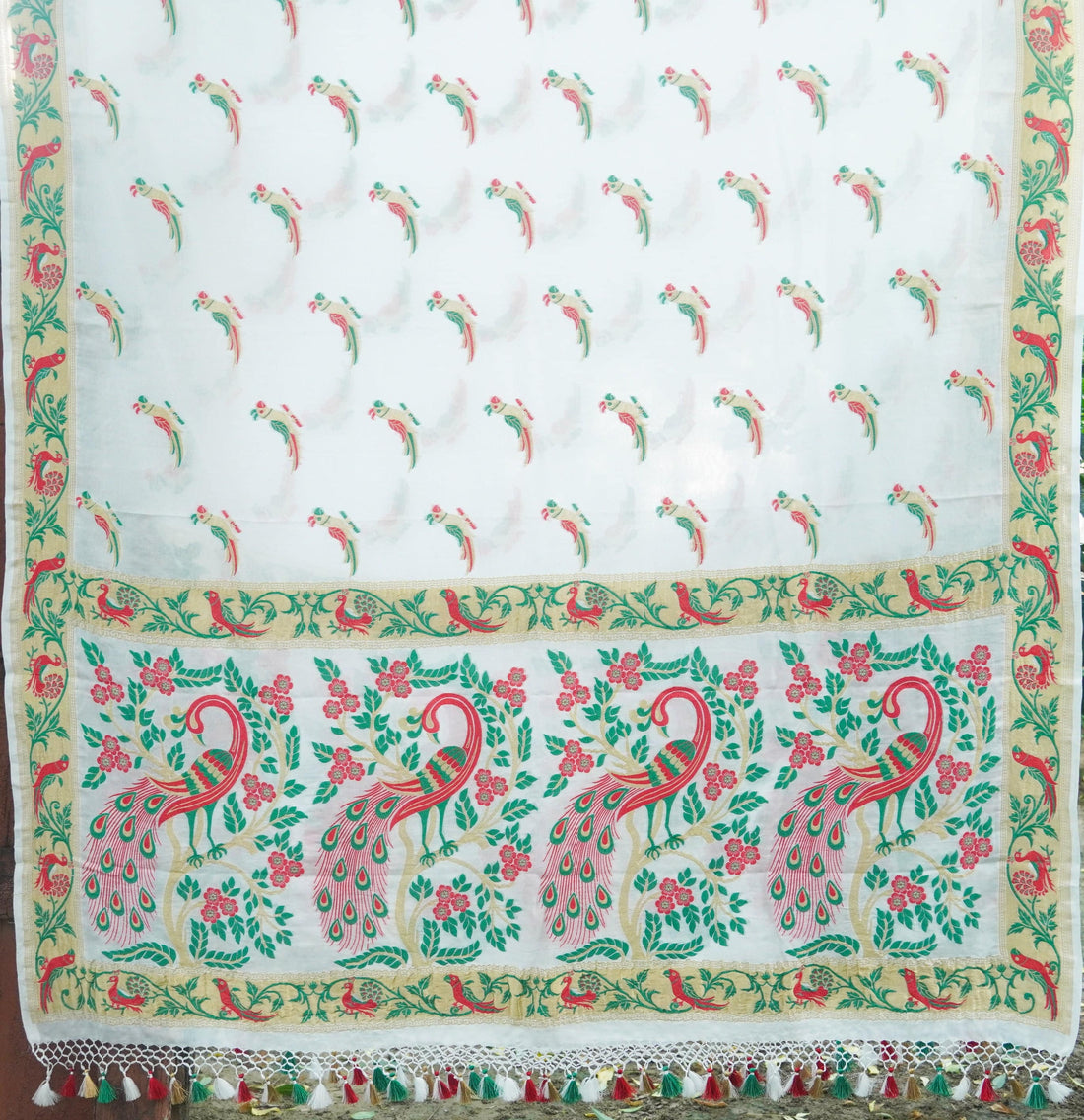 Banarasi Georgette Meenakari Birds Dupatta