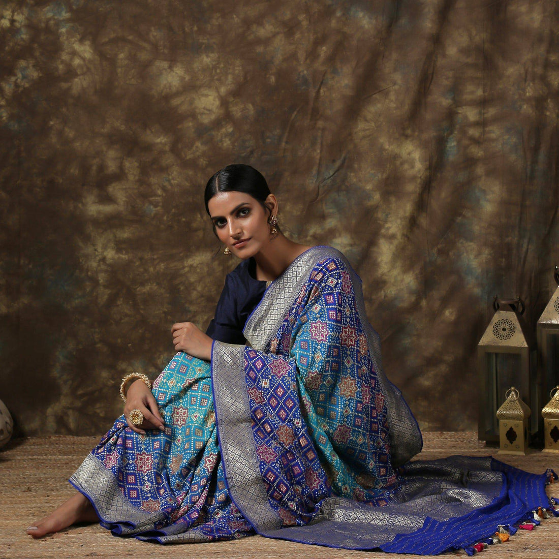 Banarasi Georgette Bandhani Saree