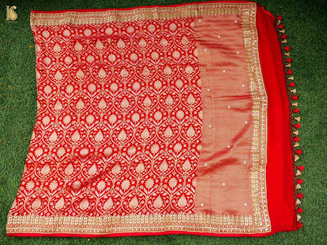 Handwoven Pure Georgette Banarasi Embroidery Saree