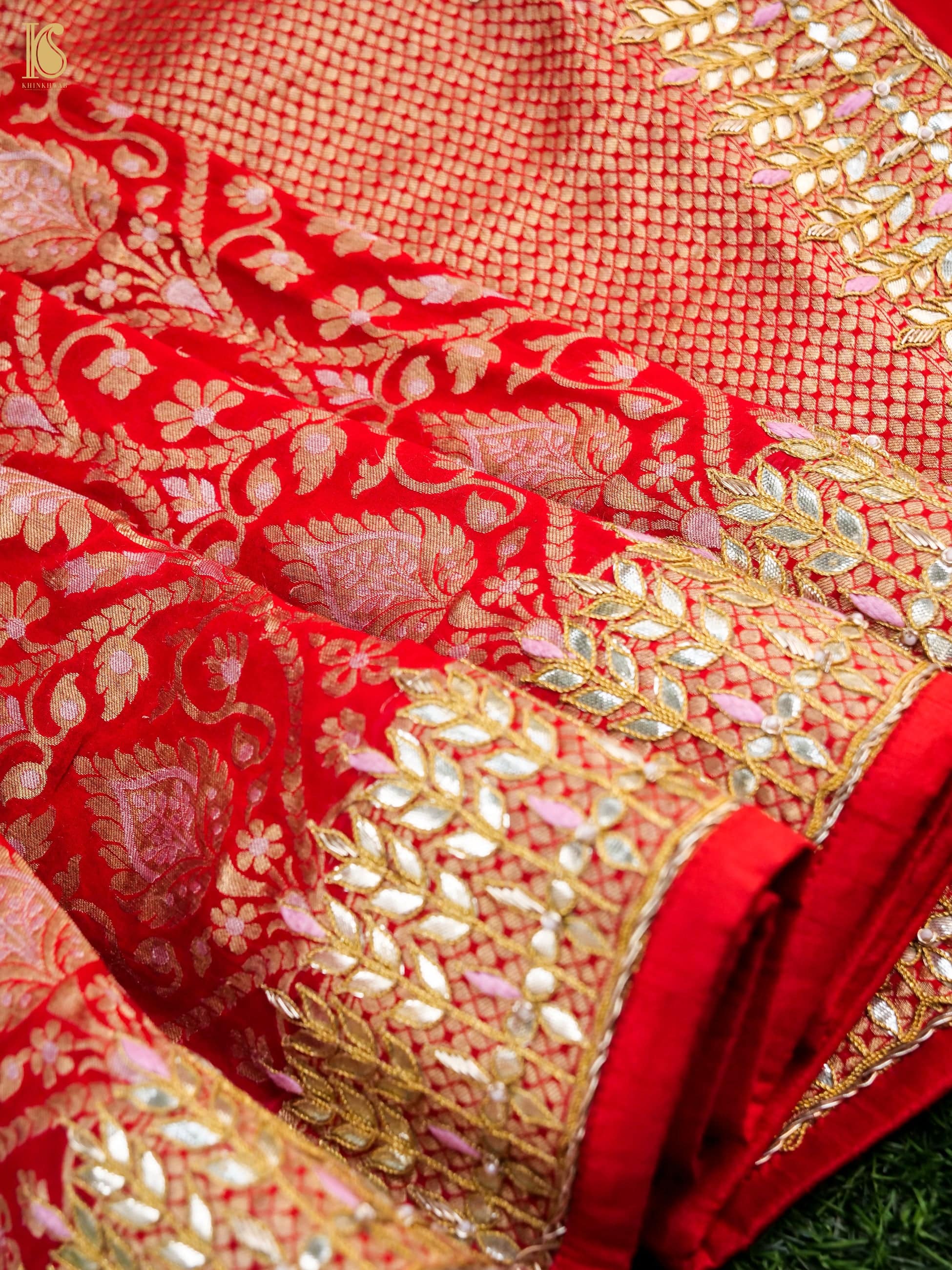 Handwoven Pure Georgette Banarasi Embroidery Saree