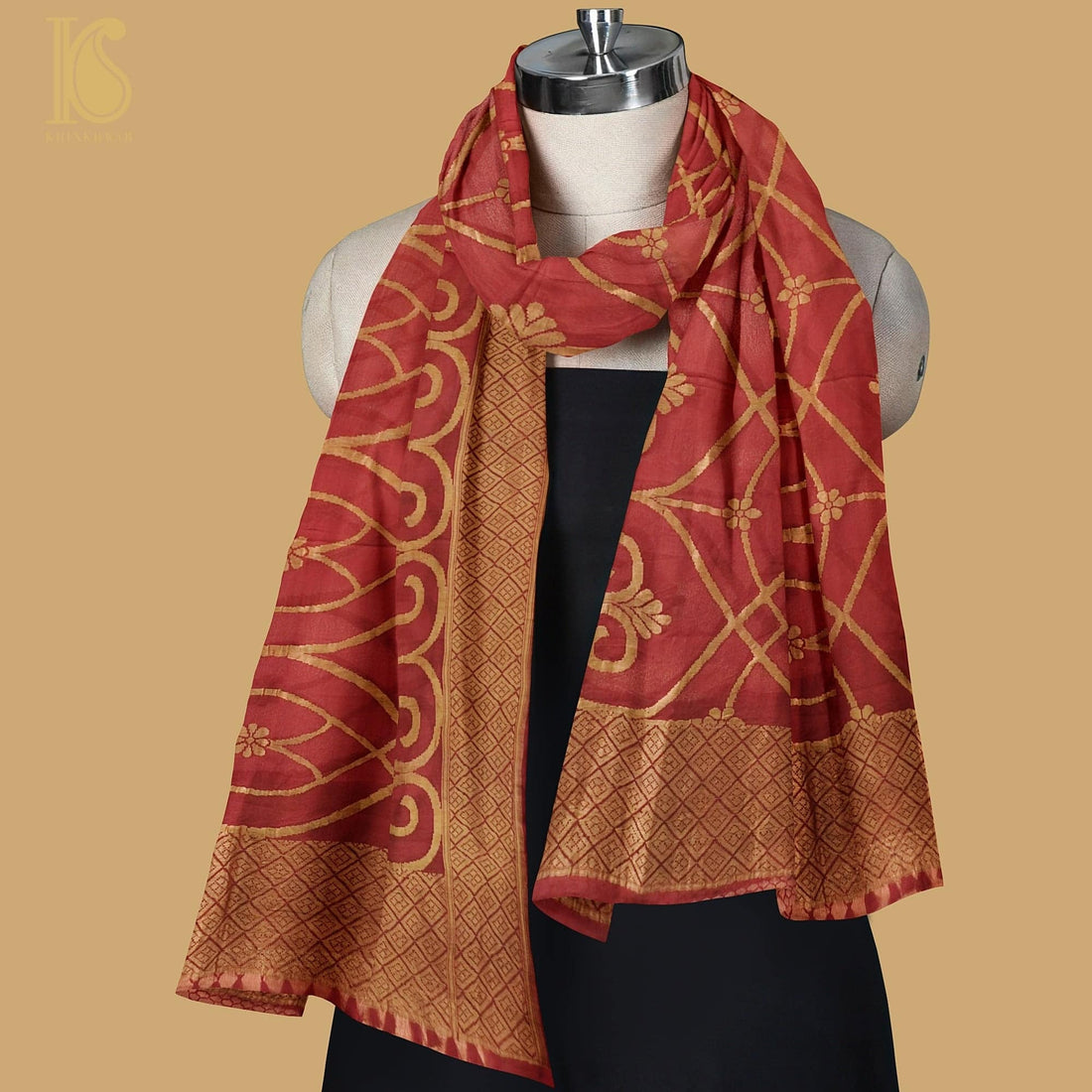 Pure Georgette Banarasi Handloom Dupatta