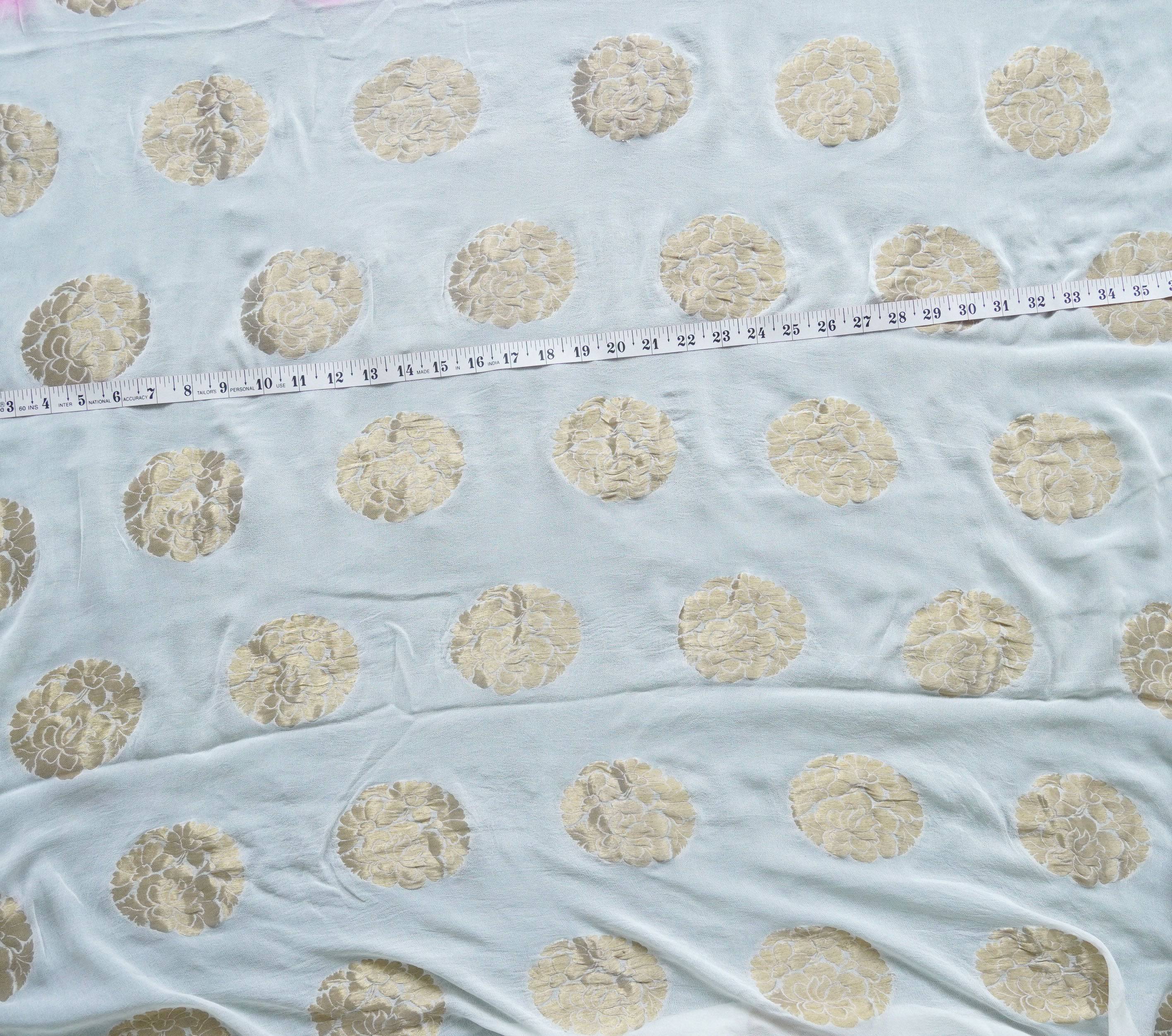 Pure Georgette Handloom Banarasi Fabric