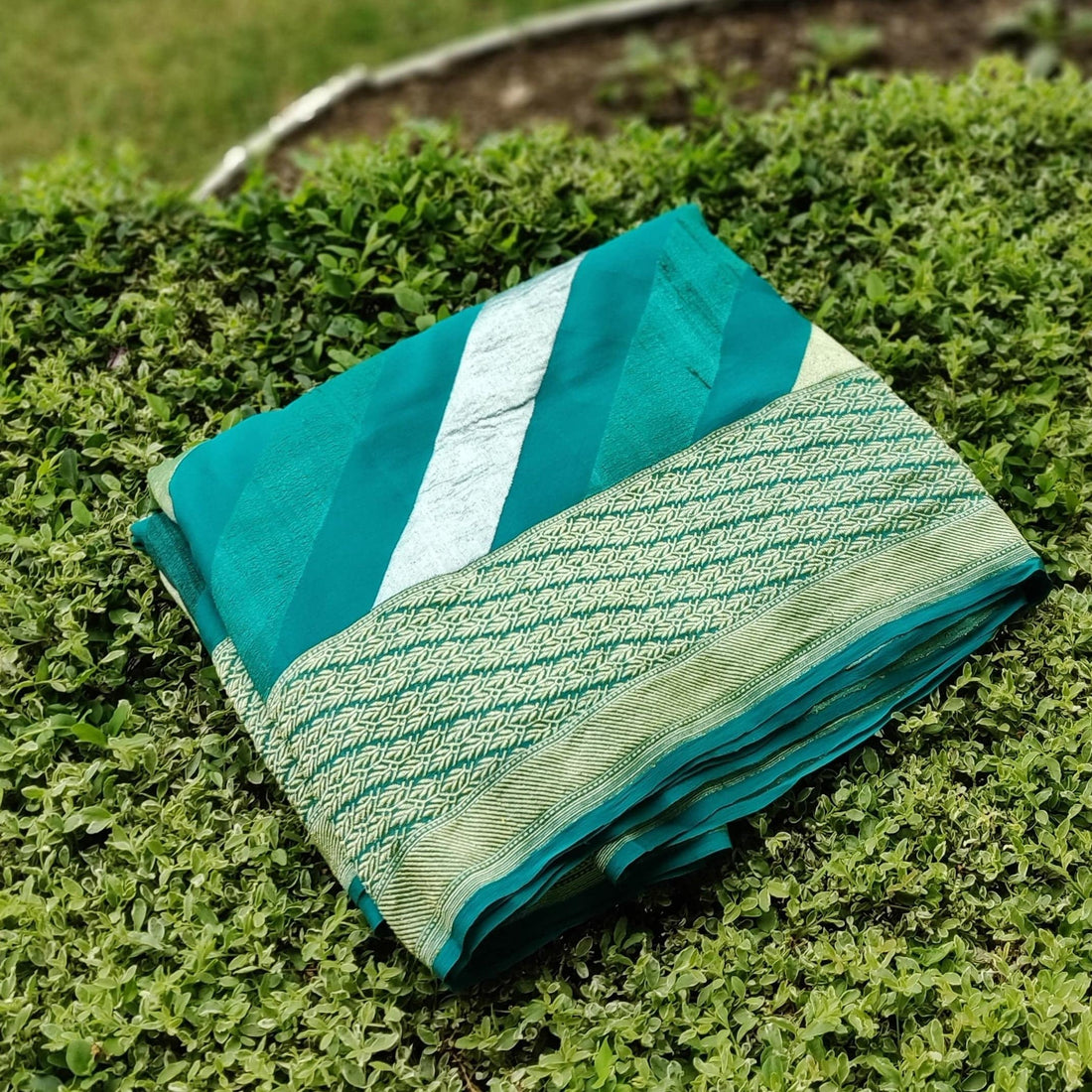Georgette Banarasi Handloom Stripes Saree