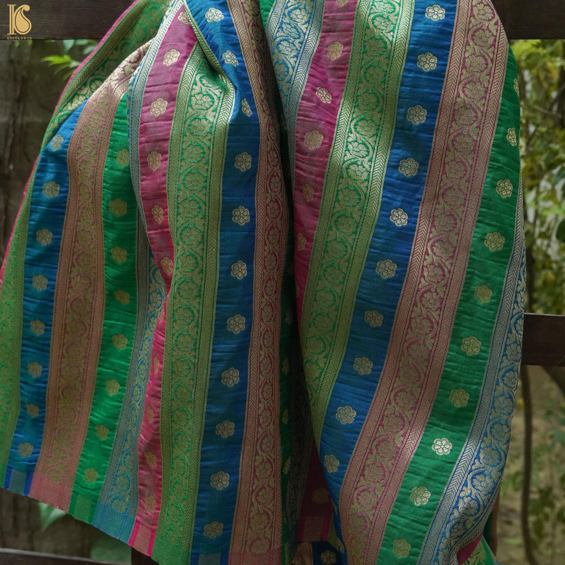 Brocade Silk Rangkat Banarasi Fabric - Khinkhwab