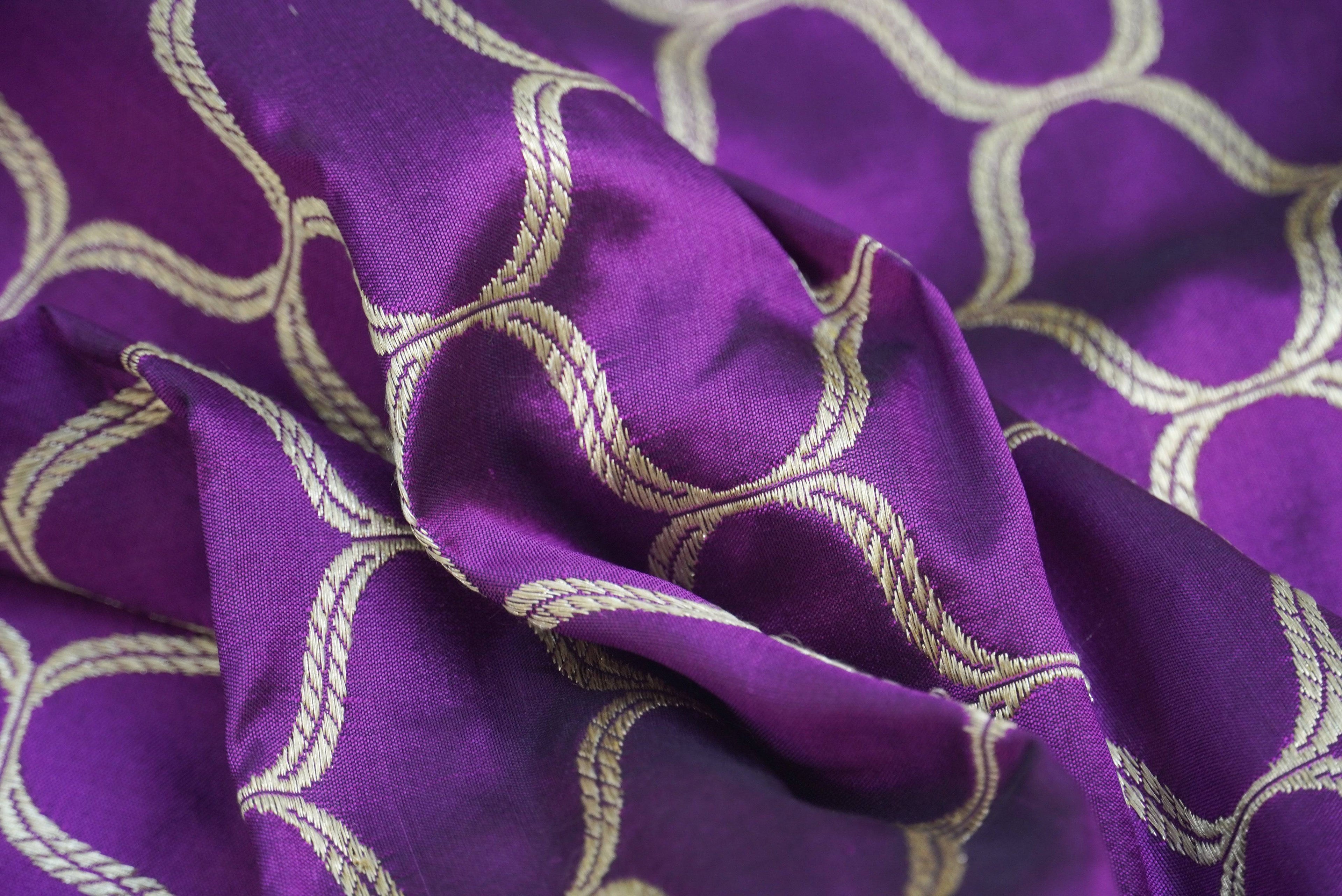 Handloom Banarasi Katan Silk Purple Saree