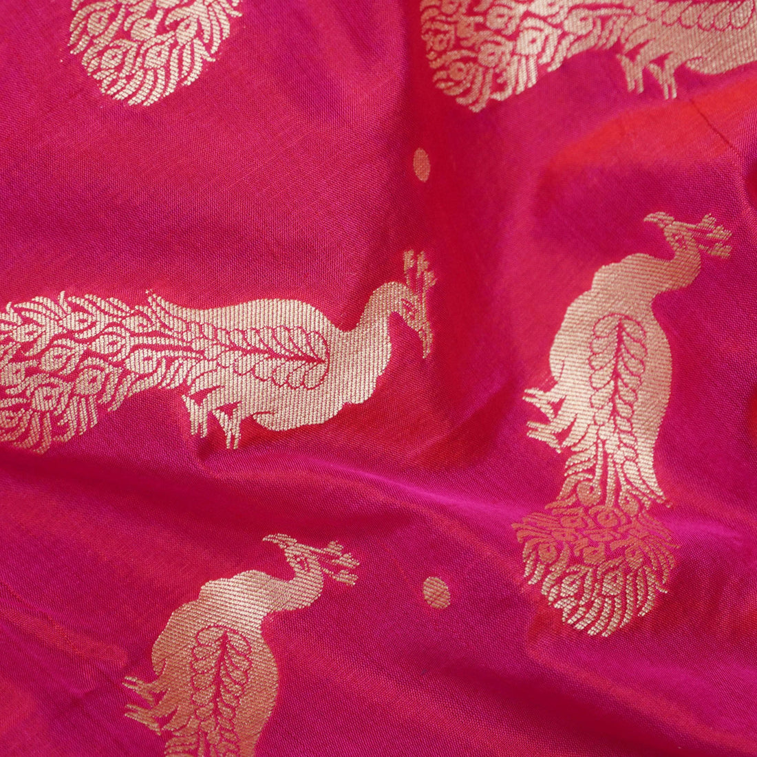 Handwoven Pink Pure Katan Silk Banarasi Fabric