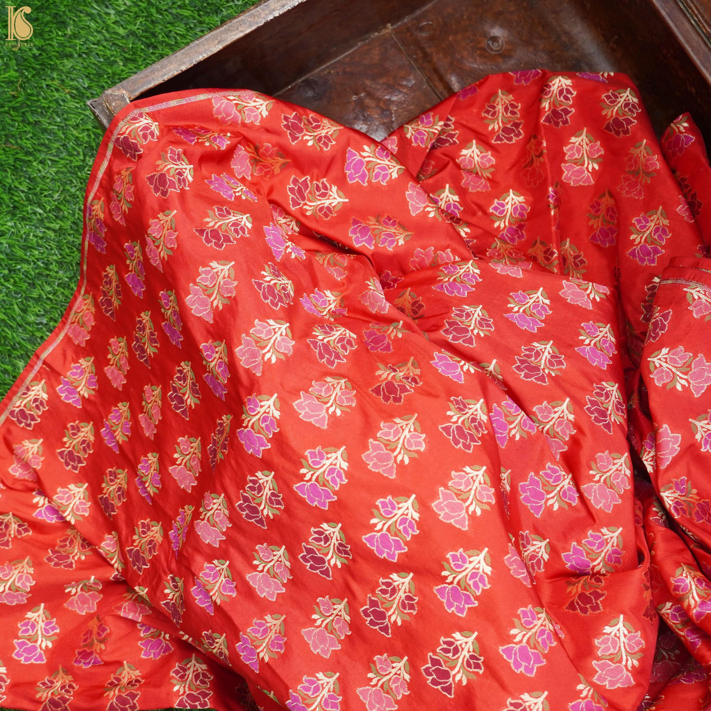 Handwoven Pure Katan Silk Banarasi Blouse Fabric