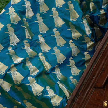 Handwoven Pure Katan Silk Banarasi Blouse Mughal Fabric