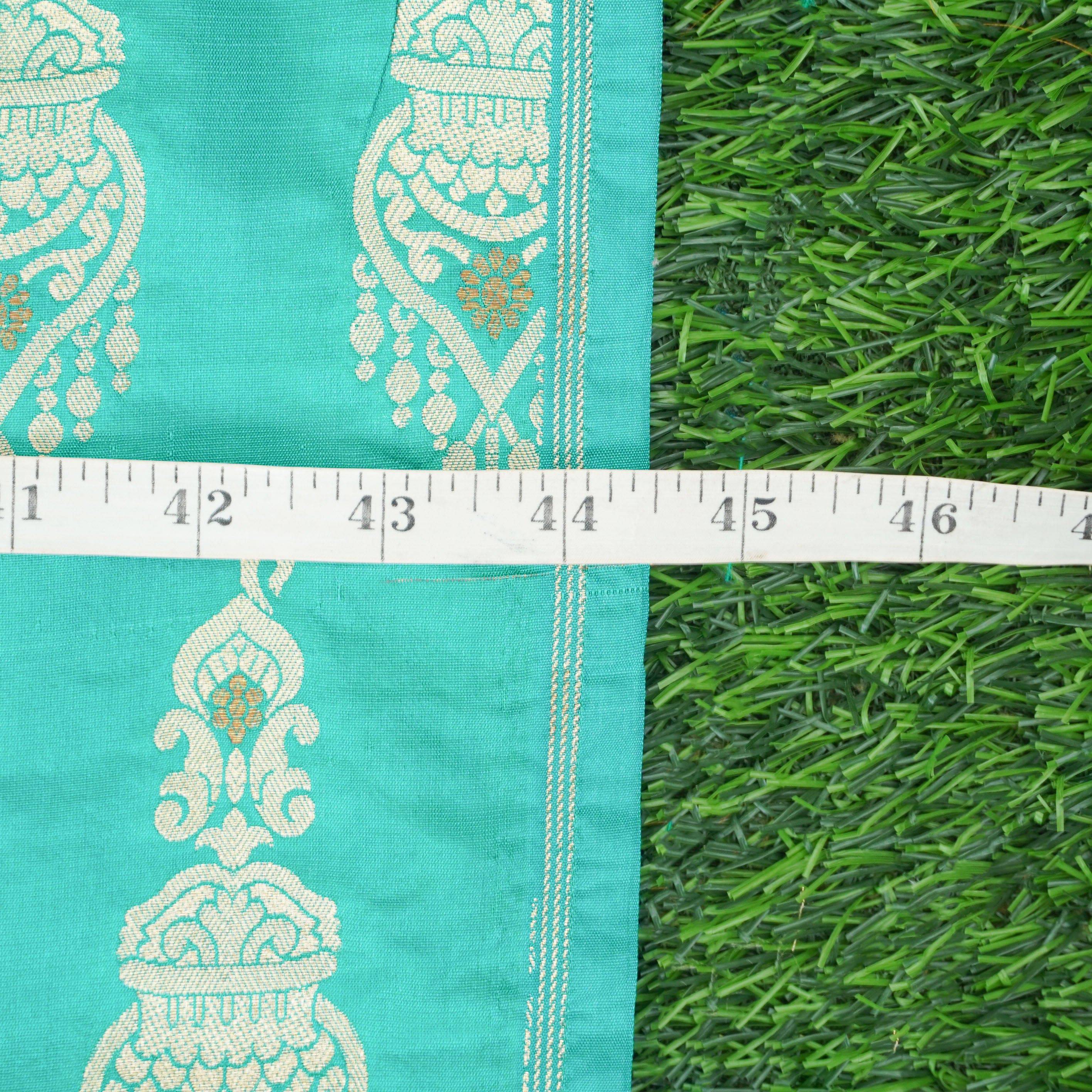 Handwoven Pure Katan Silk Banarasi Jhumka Blouse Fabric