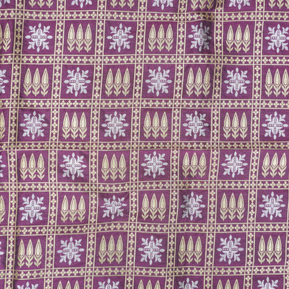 Handwoven Purple Pure Katan Silk Banarasi Blouse Fabric