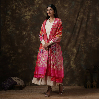 Katan Silk Handloom Banarasi Rangkat Dupatta - Khinkhwab