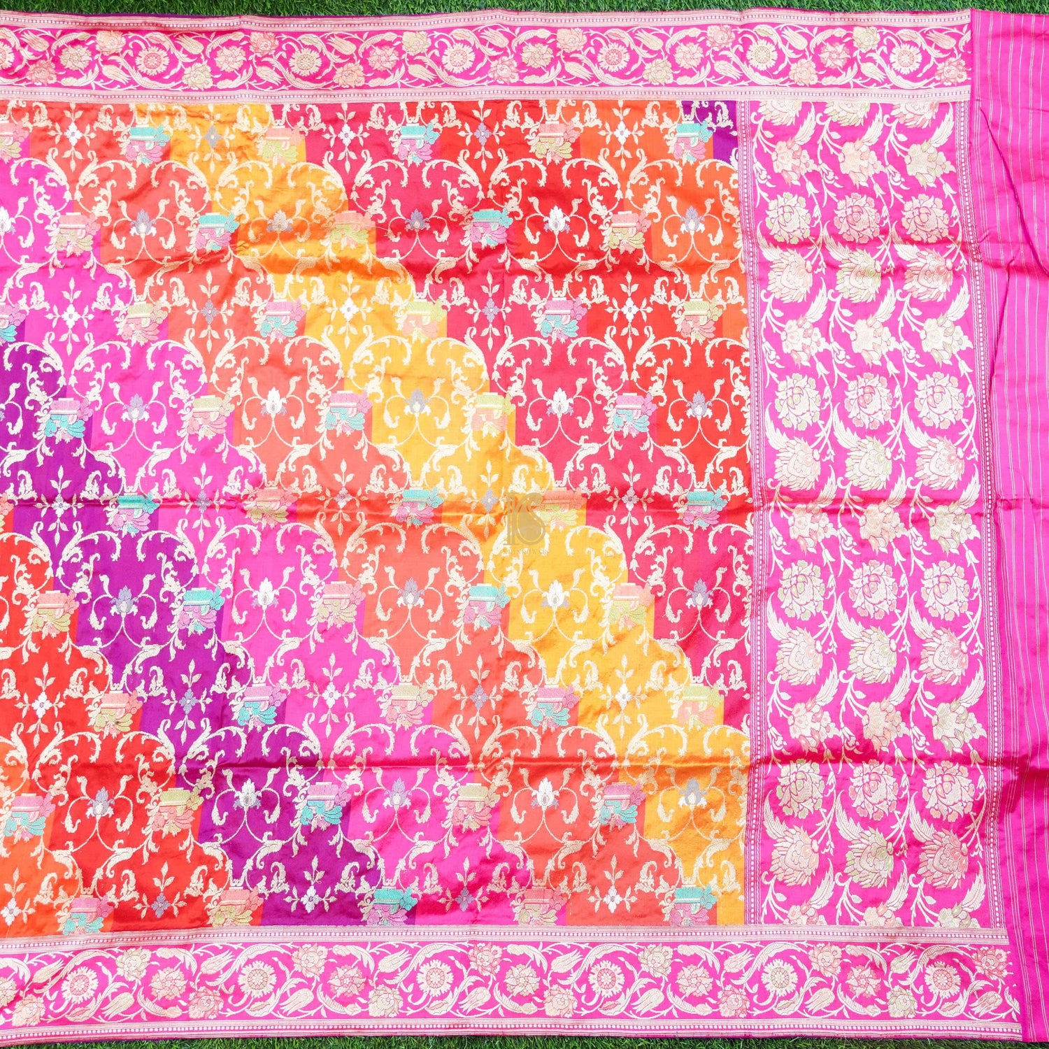 Katan Silk Handloom Banarasi Rangkat Dupatta - Khinkhwab