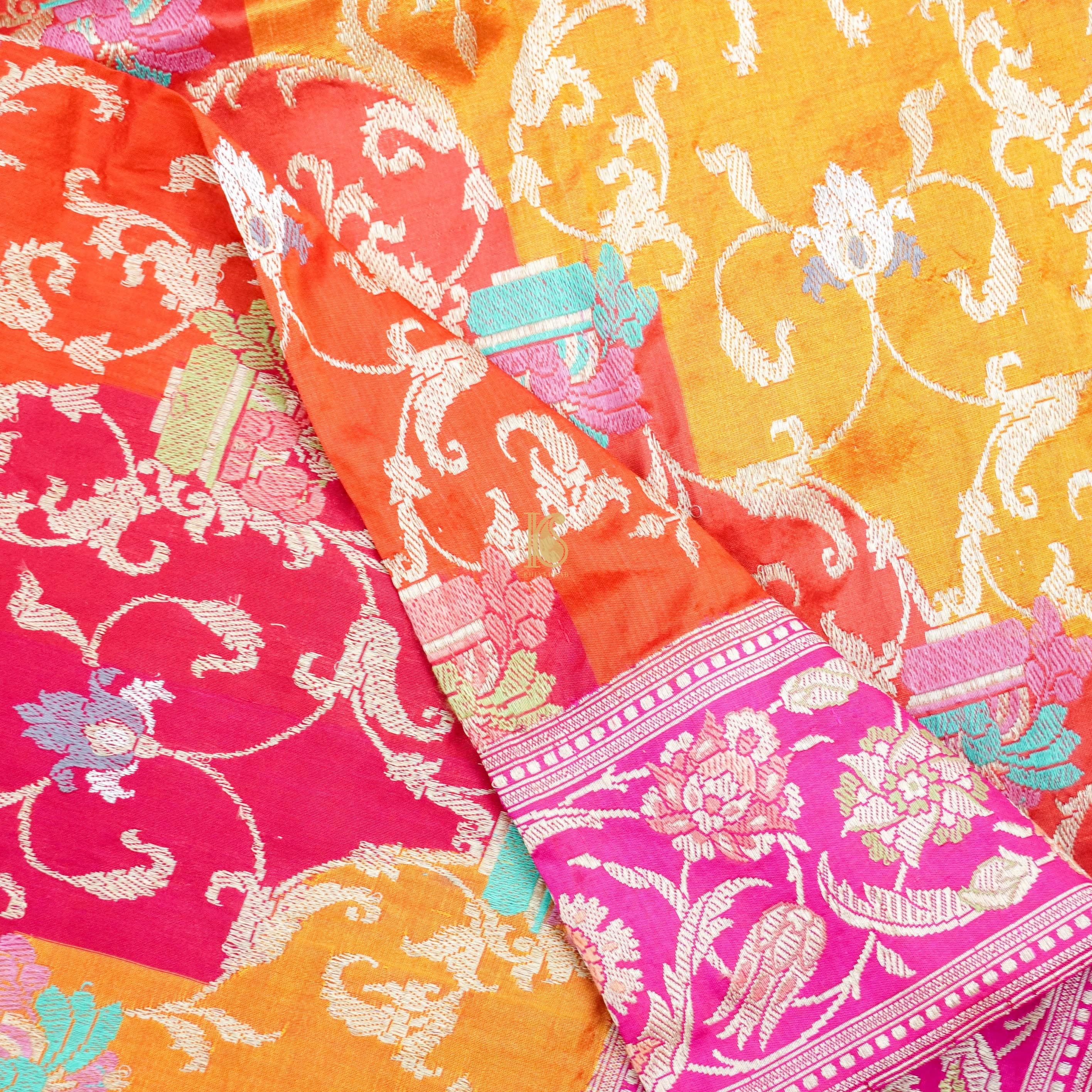 Katan Silk Handloom Banarasi Rangkat Dupatta - Khinkhwab