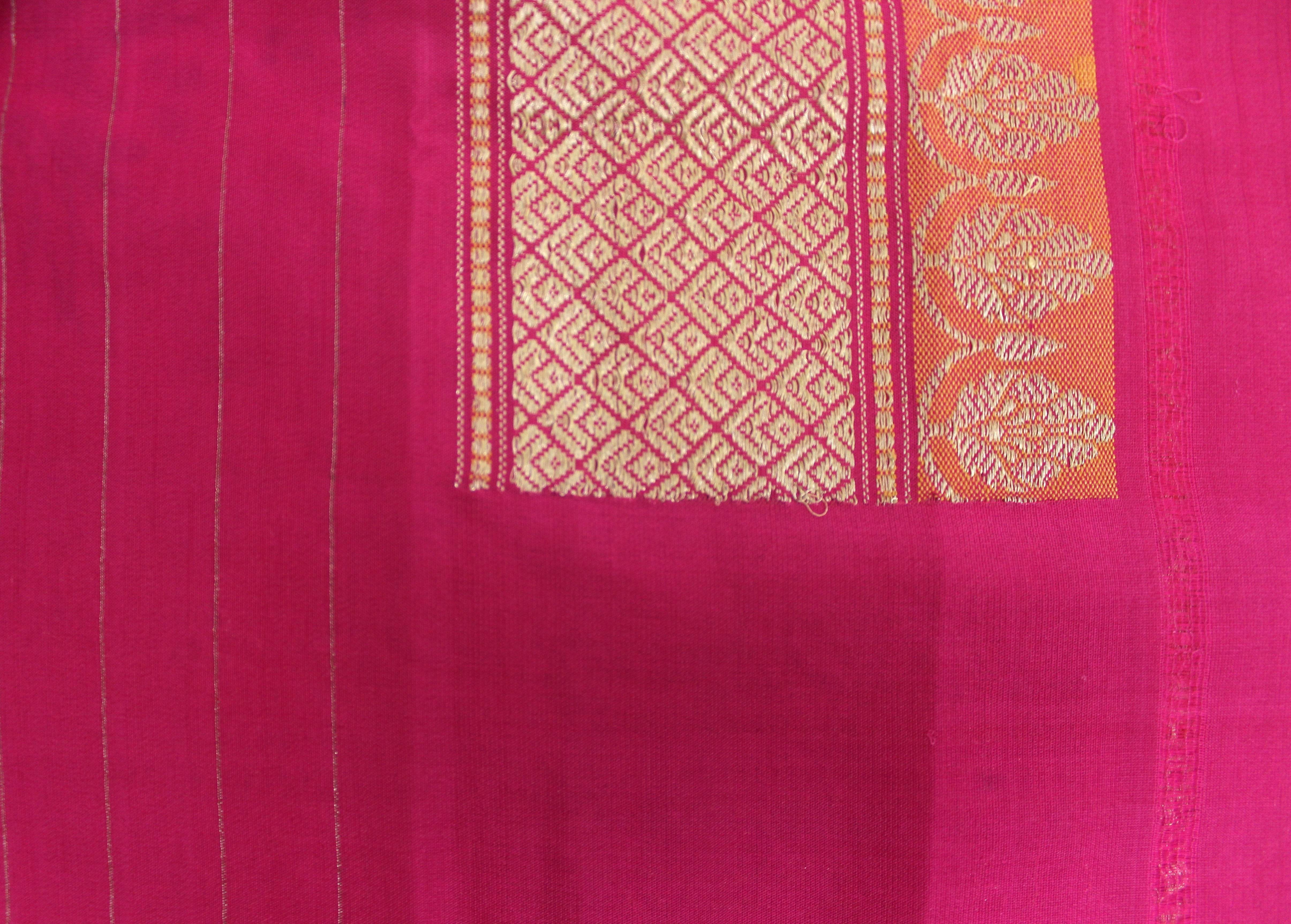 Blossom Banarasi Cotton Rich Pallu With Digital Print saree