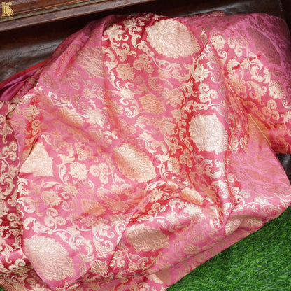 Pink Kinkhab / Kimkhab Brocade Banarasi Fabric
